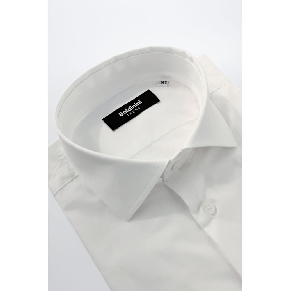 White Cotton Men Shirt