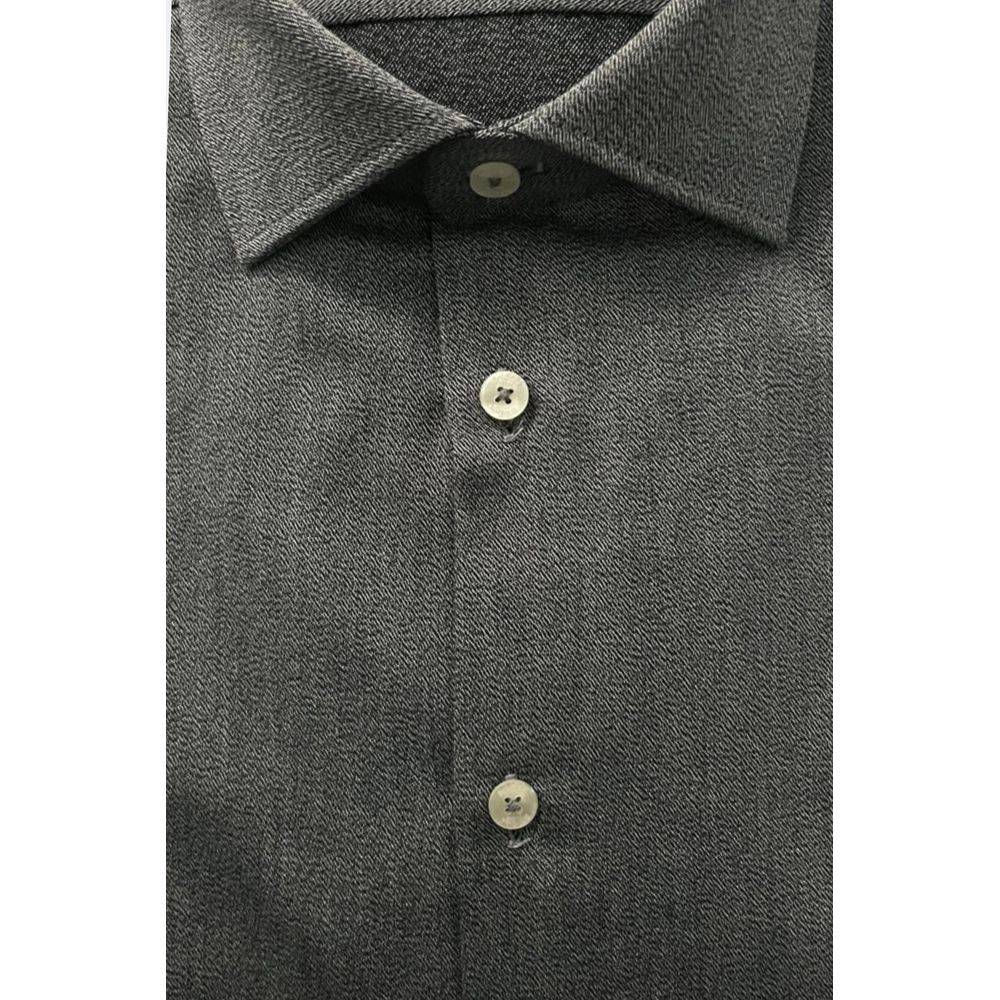 Gray Cotton Men Shirt