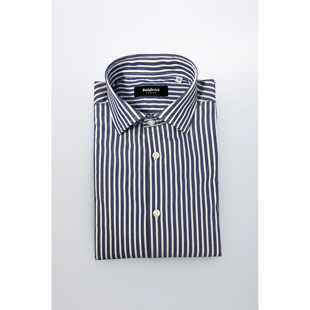 Blue Cotton Men Shirt