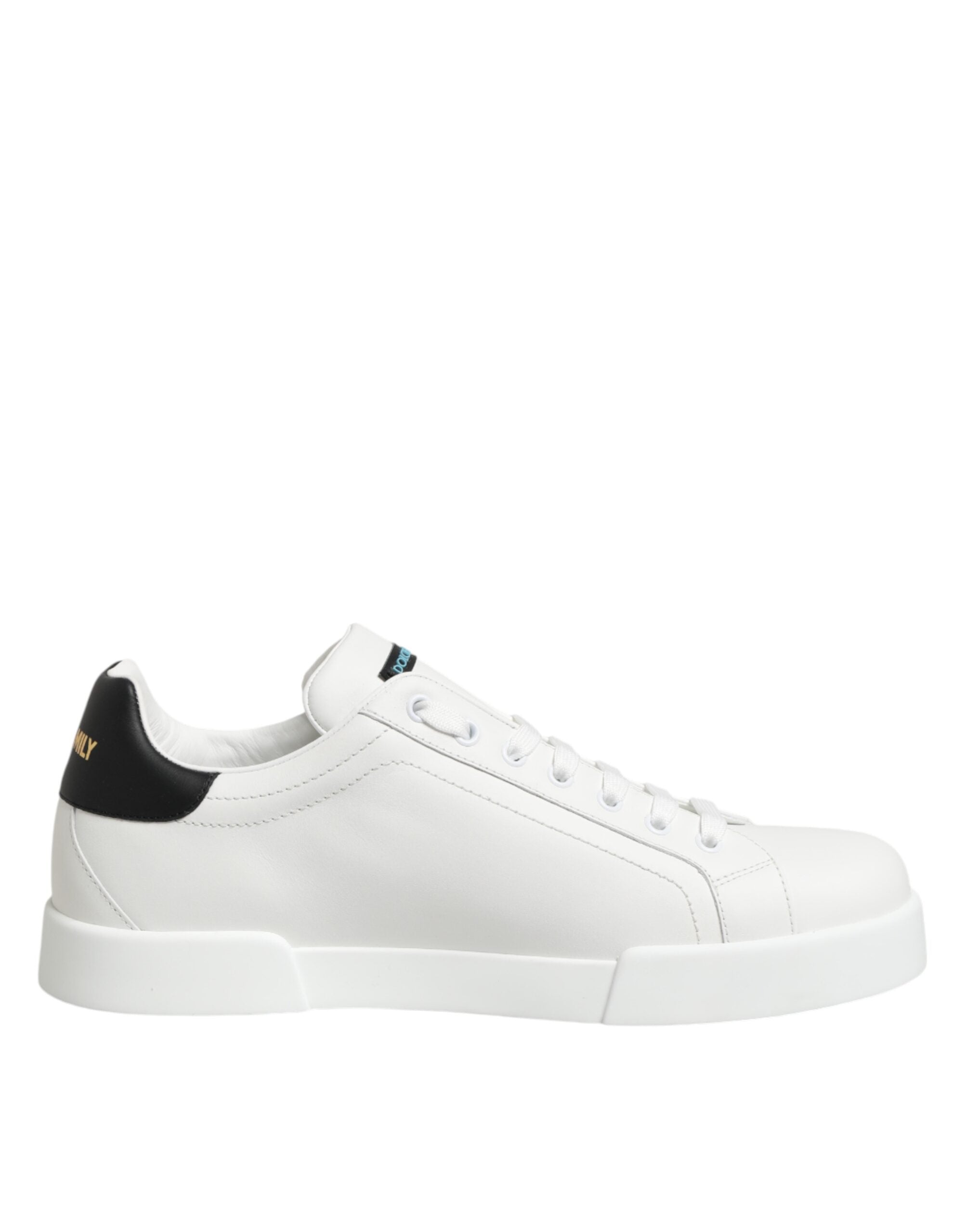 White Leather #DGFAMILY Men Sneakers Shoes