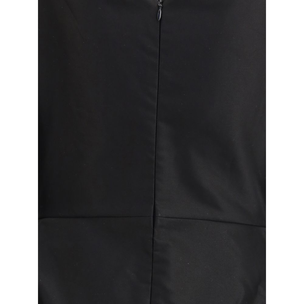 Black Cotton Casual Dress
