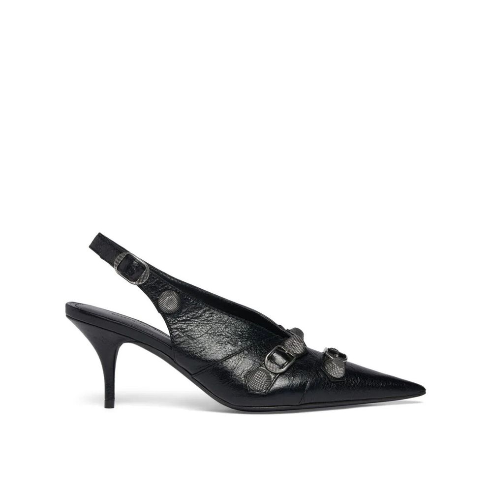 Black Calfskin High Heel Pumps