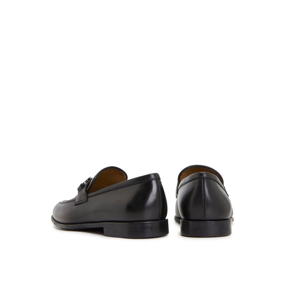 Black Calfskin Slip-On Loafers