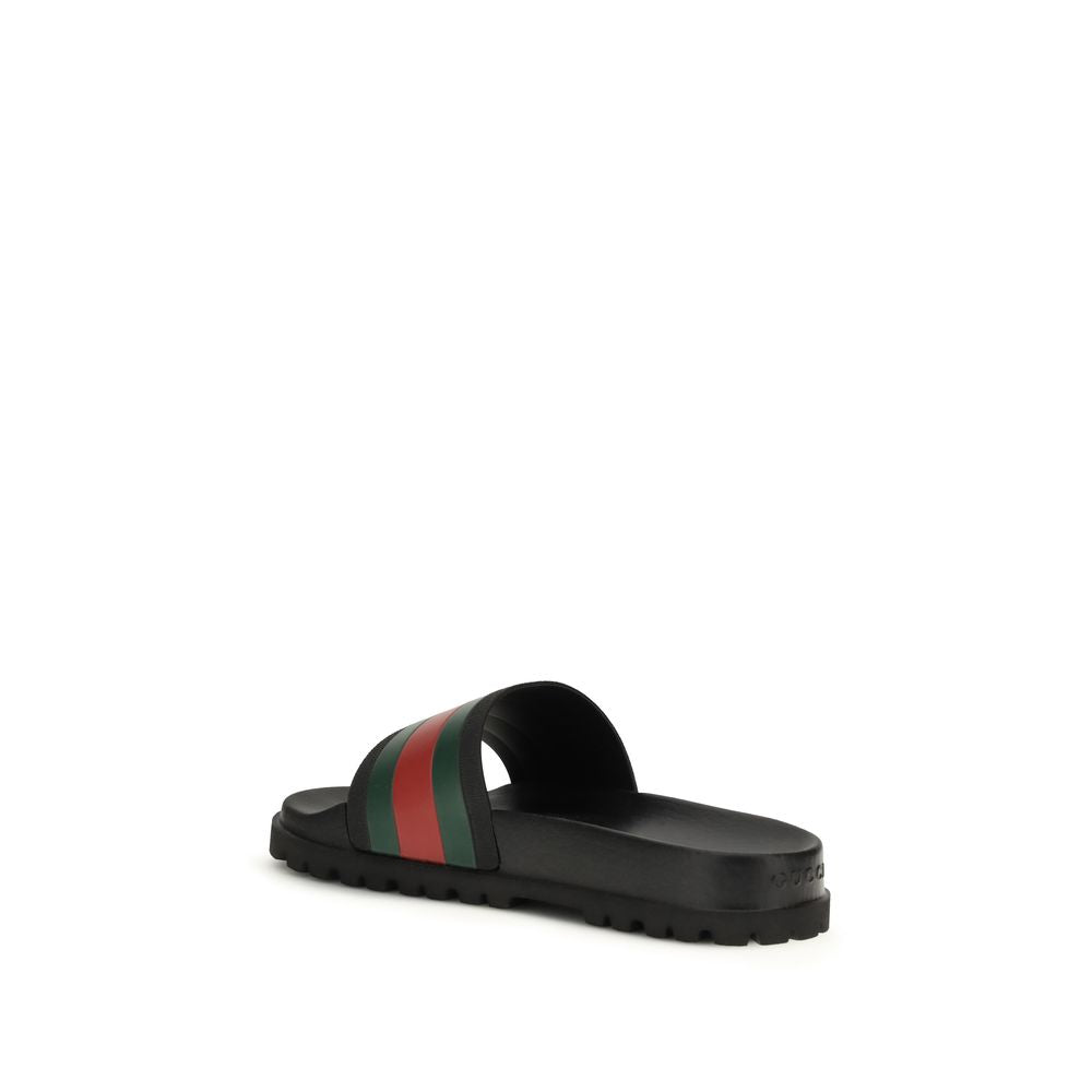 Black Rubber Slippers