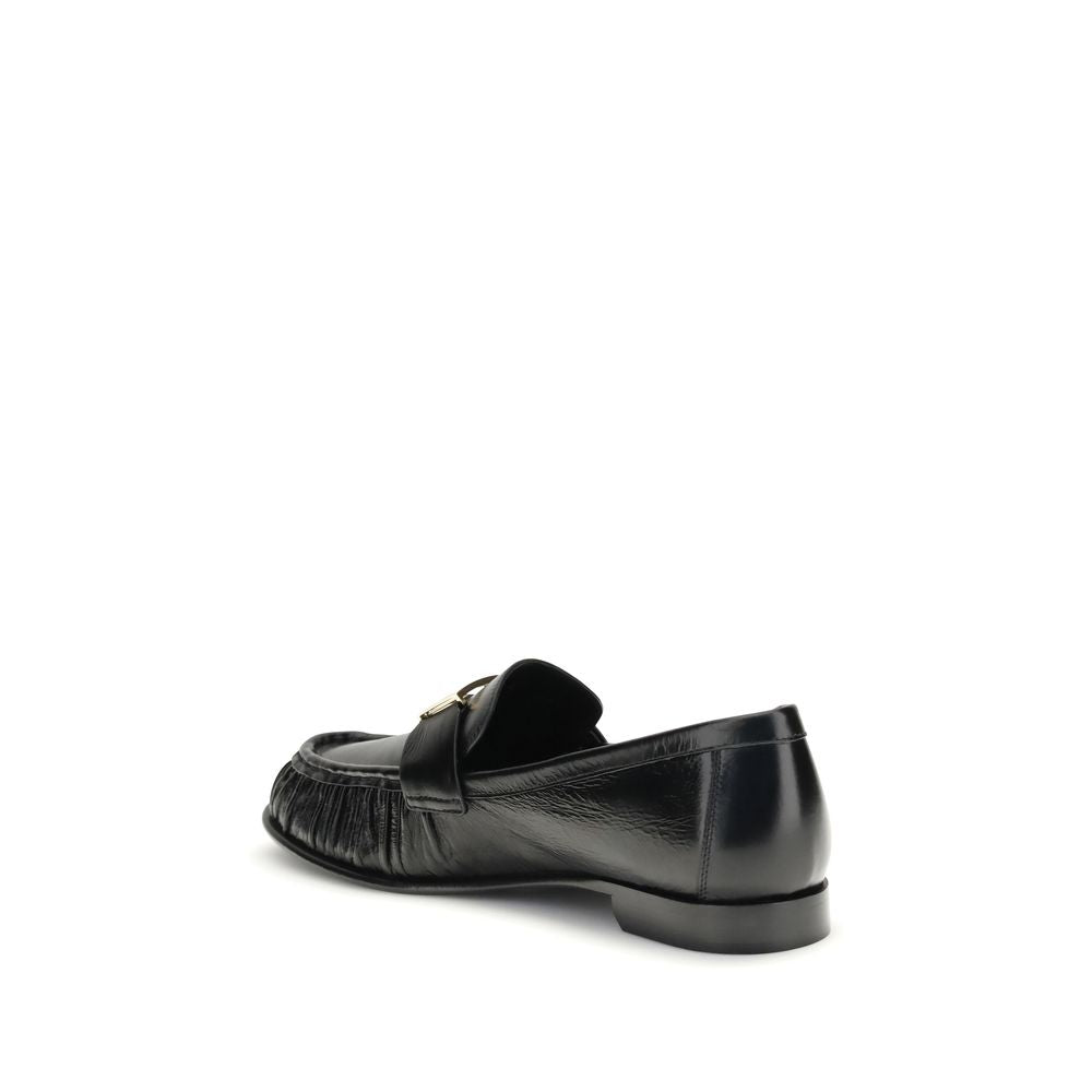 Black Calf Leather Bos Taurus Slip-On Loafers