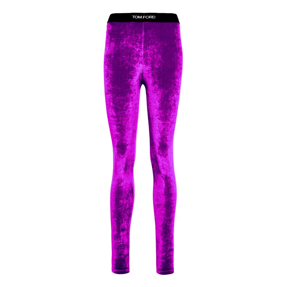 Purple Viscose Leggings