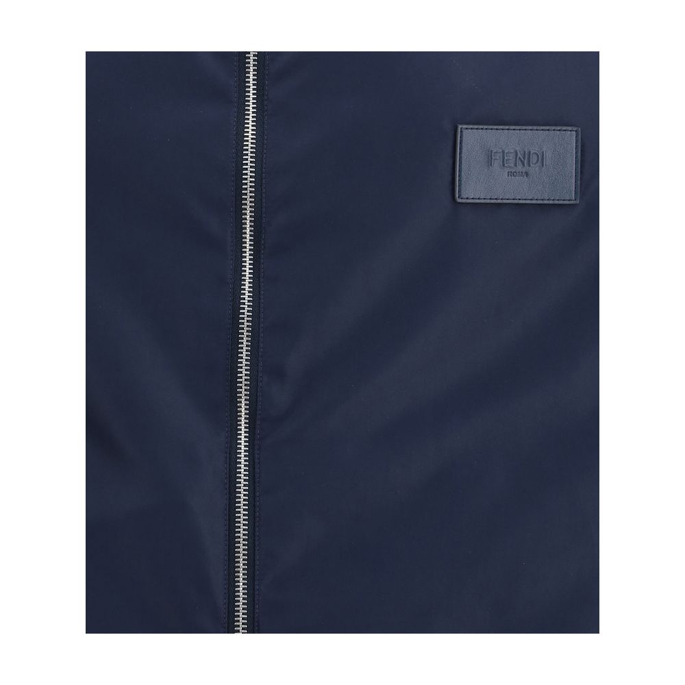 Blue Polyester Shell Jacket