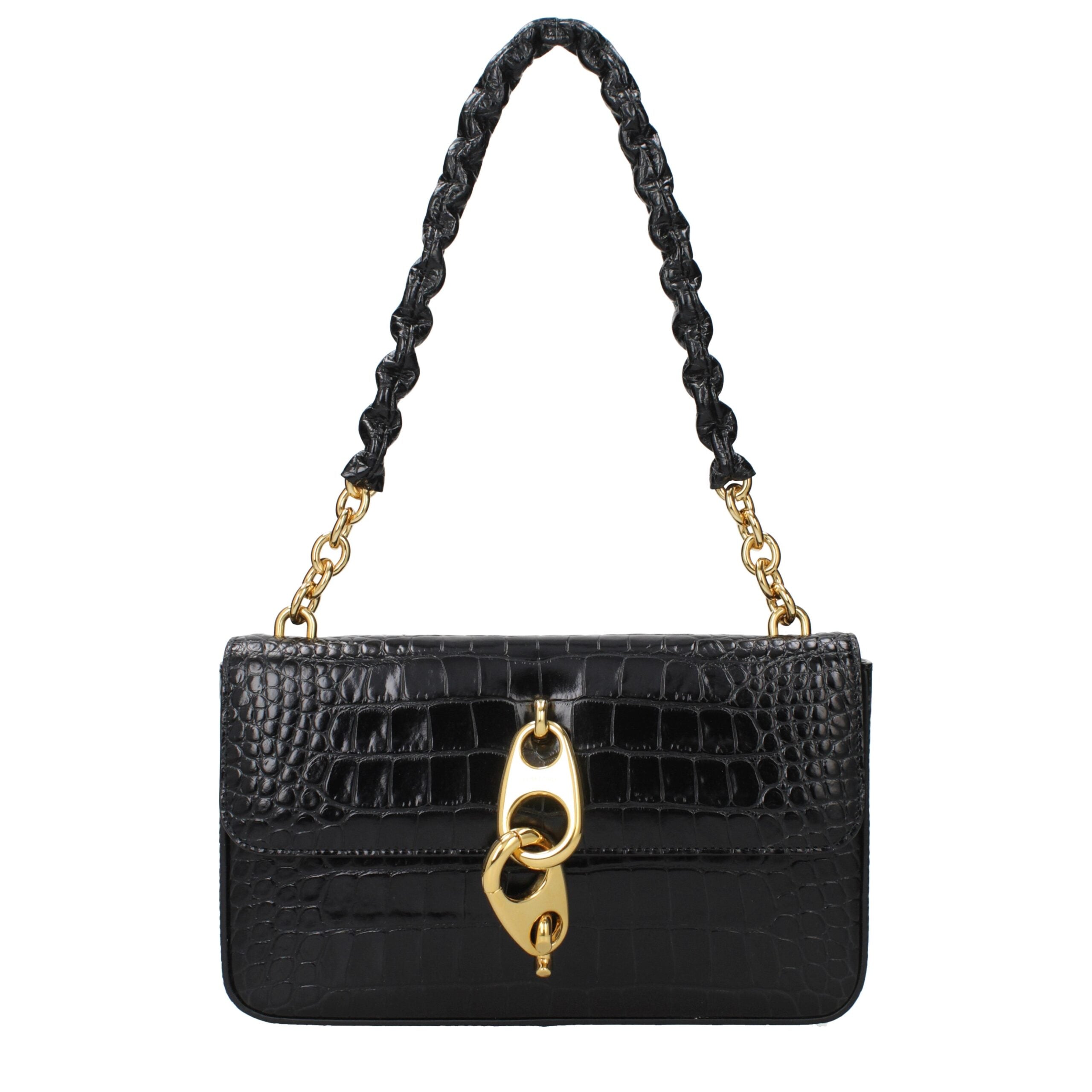 Black Leather Shoulder Bag