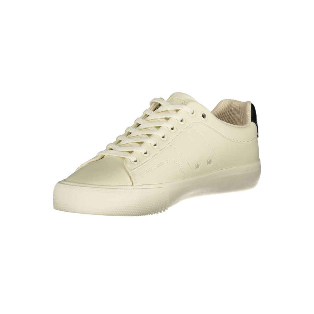 White Polyester Sneaker