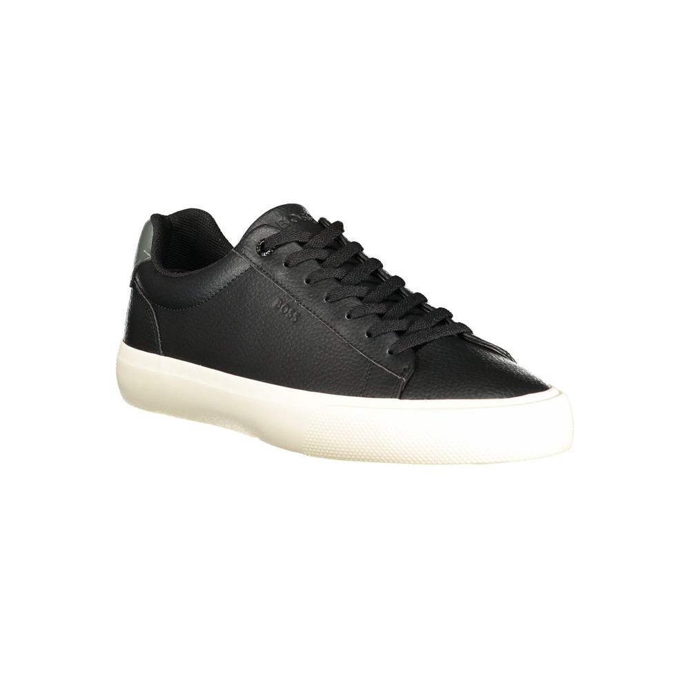 Black Polyester Sneaker