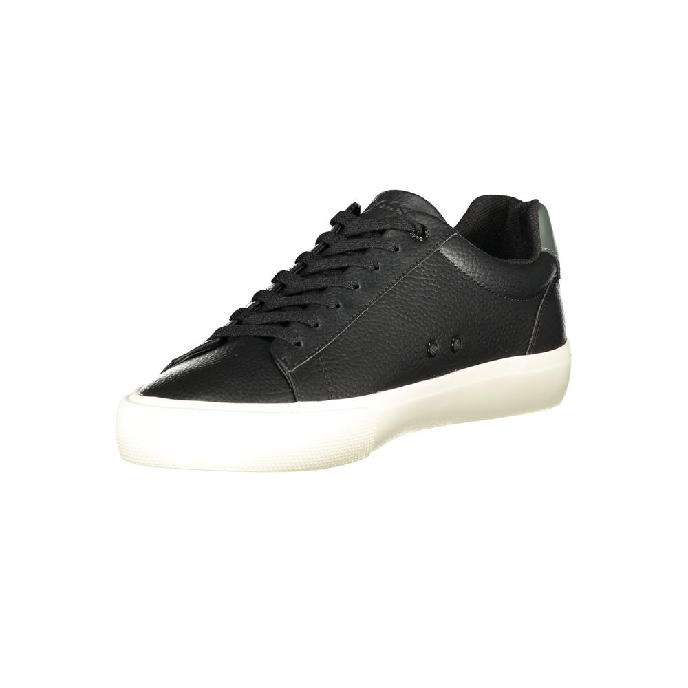 Black Polyester Sneaker