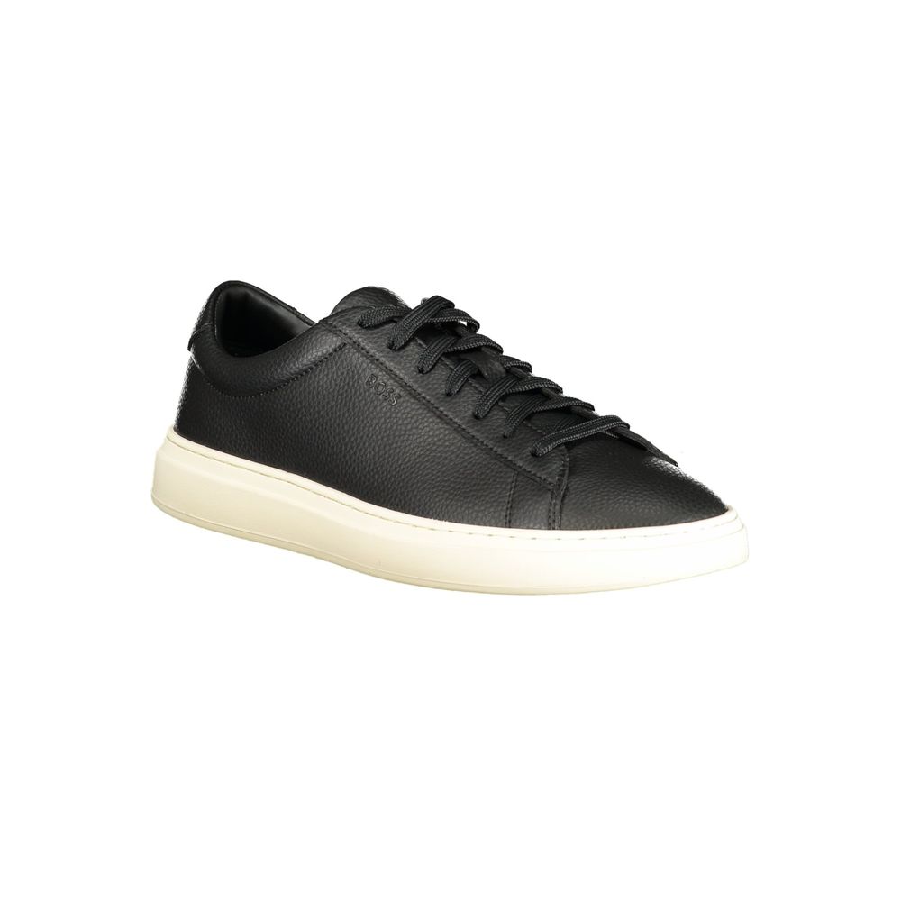Black Polyester Sneaker