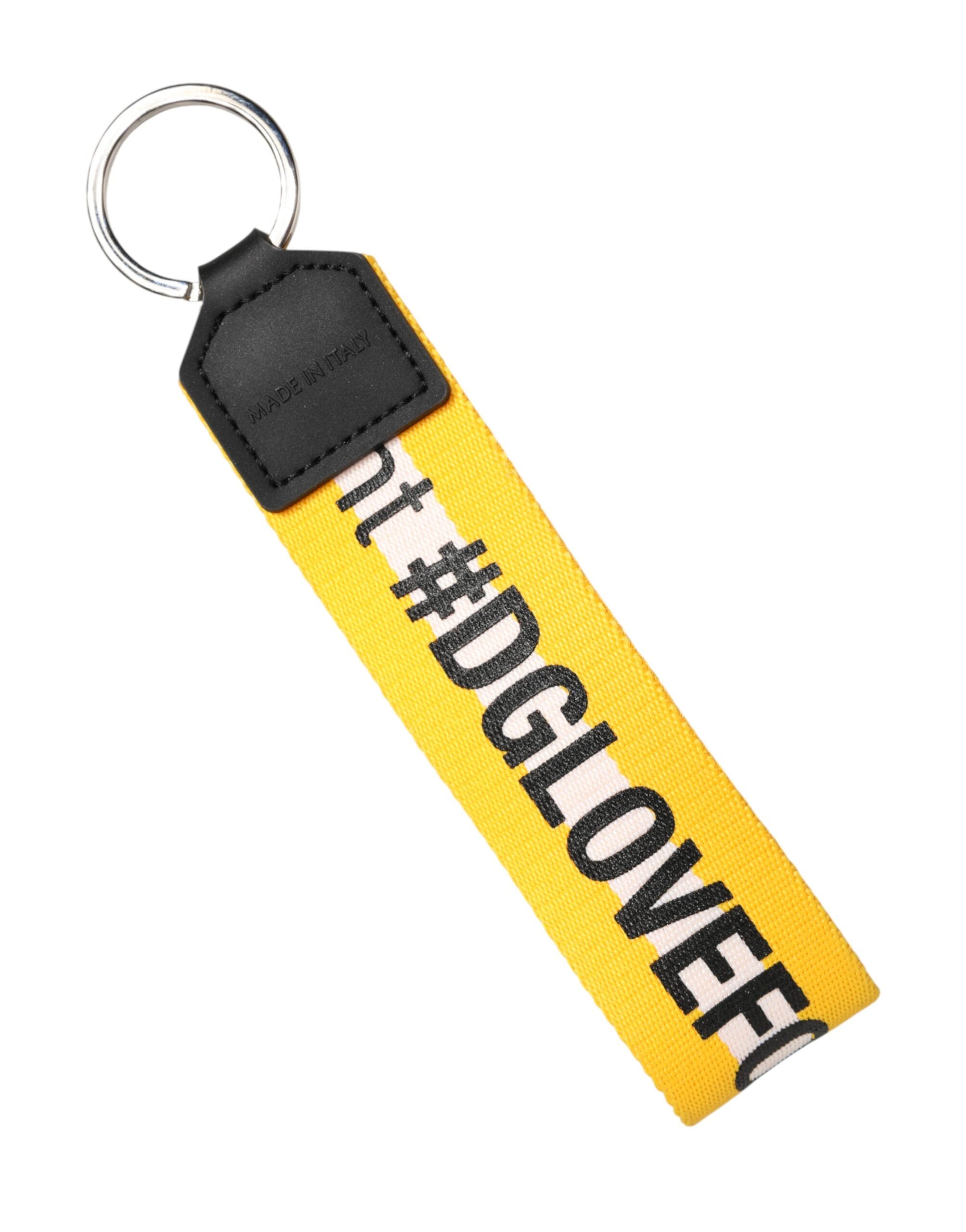 Multicolor Logo Polyester Brass Holder Keychain Keyring