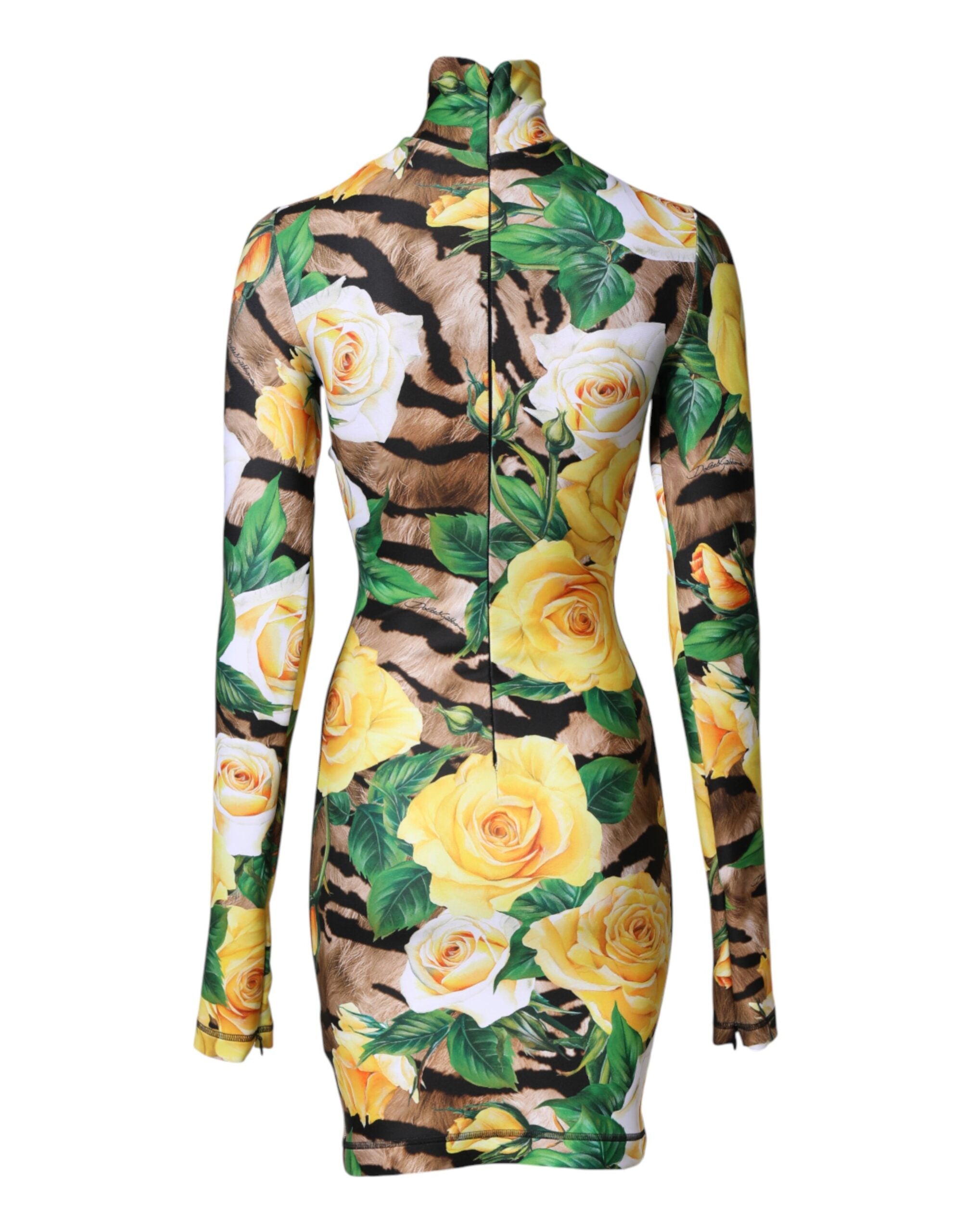 Multicolor Floral Print Sheath Mini Dress