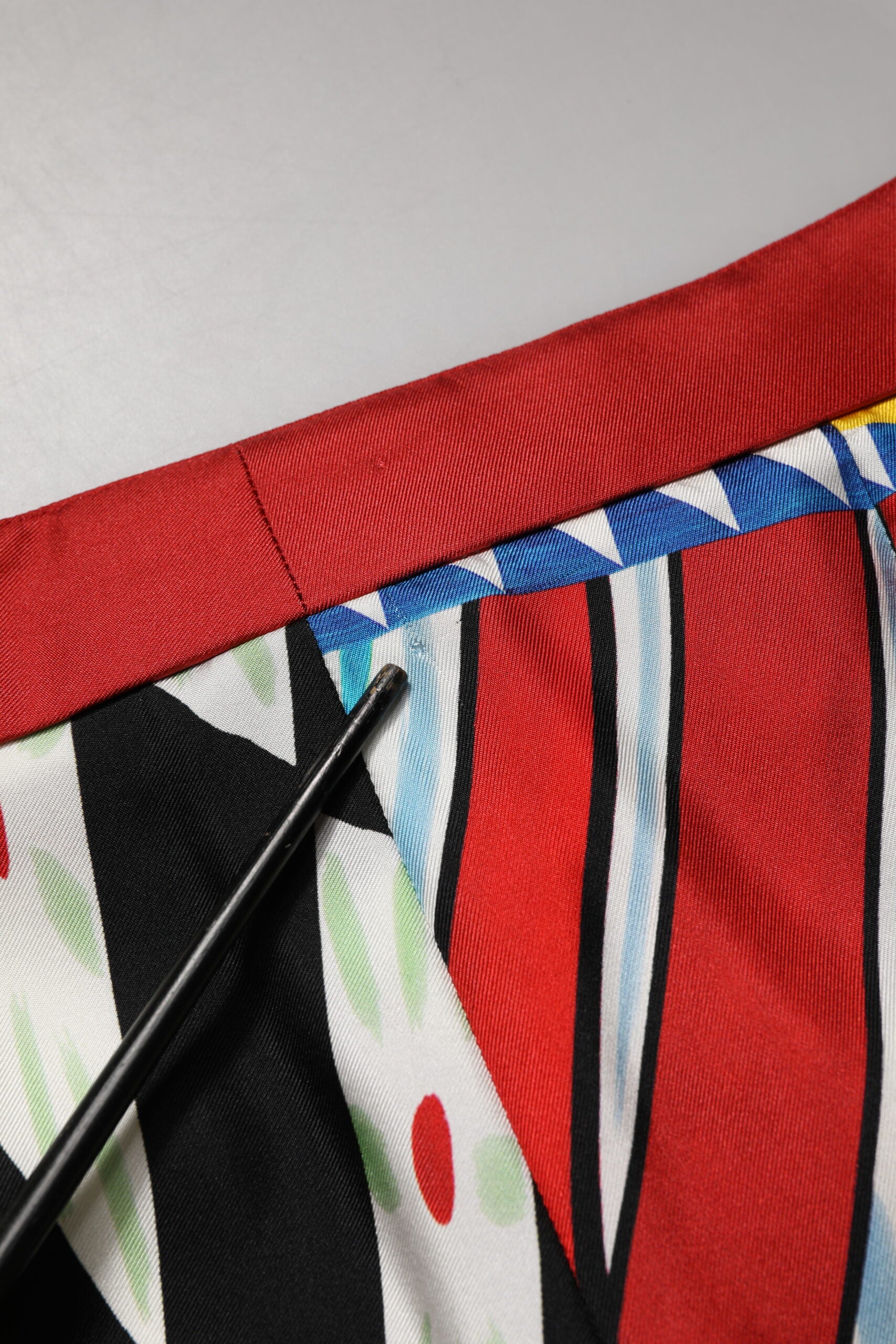 Multicolor Carretto Pattern Straight Pants