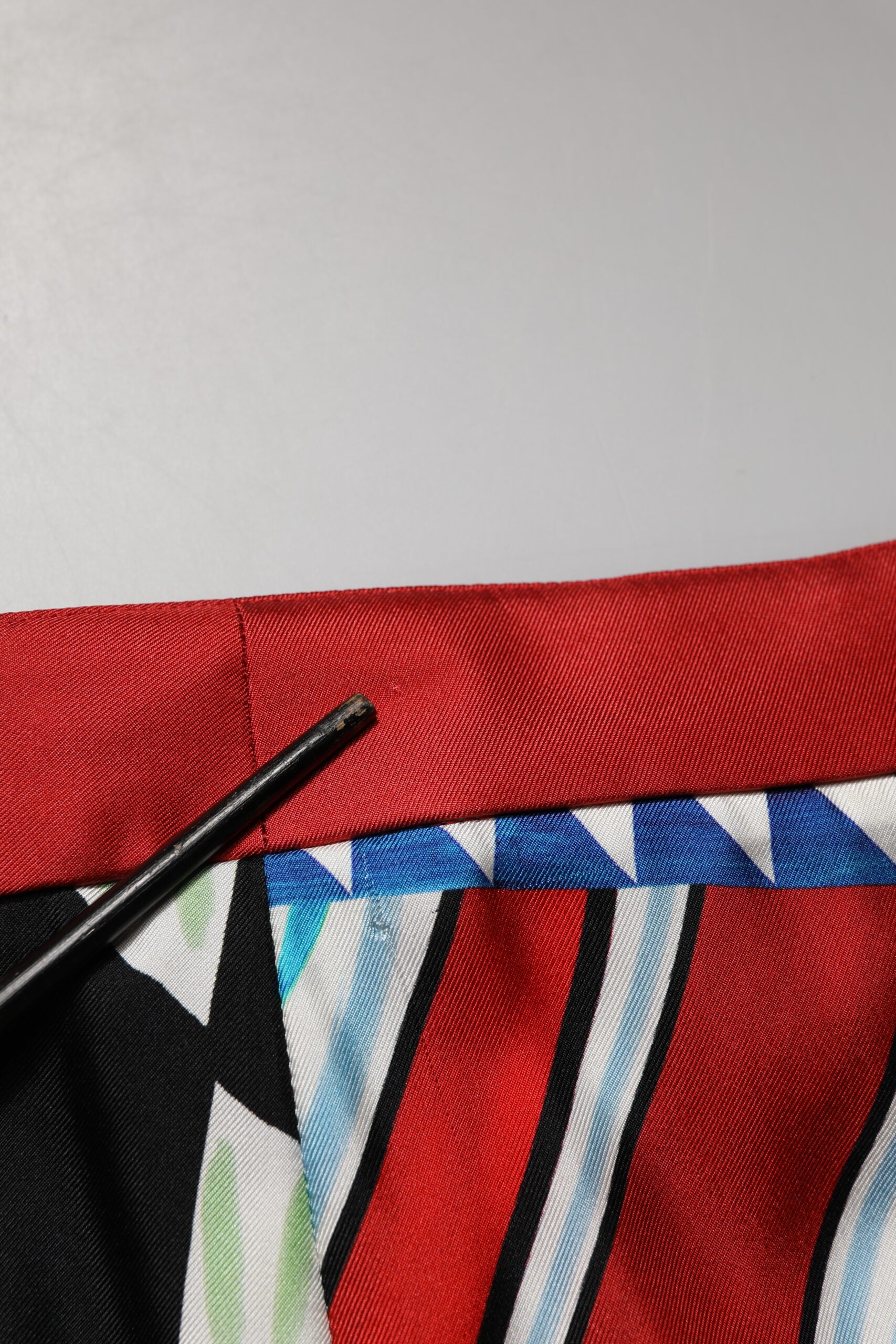 Multicolor Carretto Pattern Straight Pants