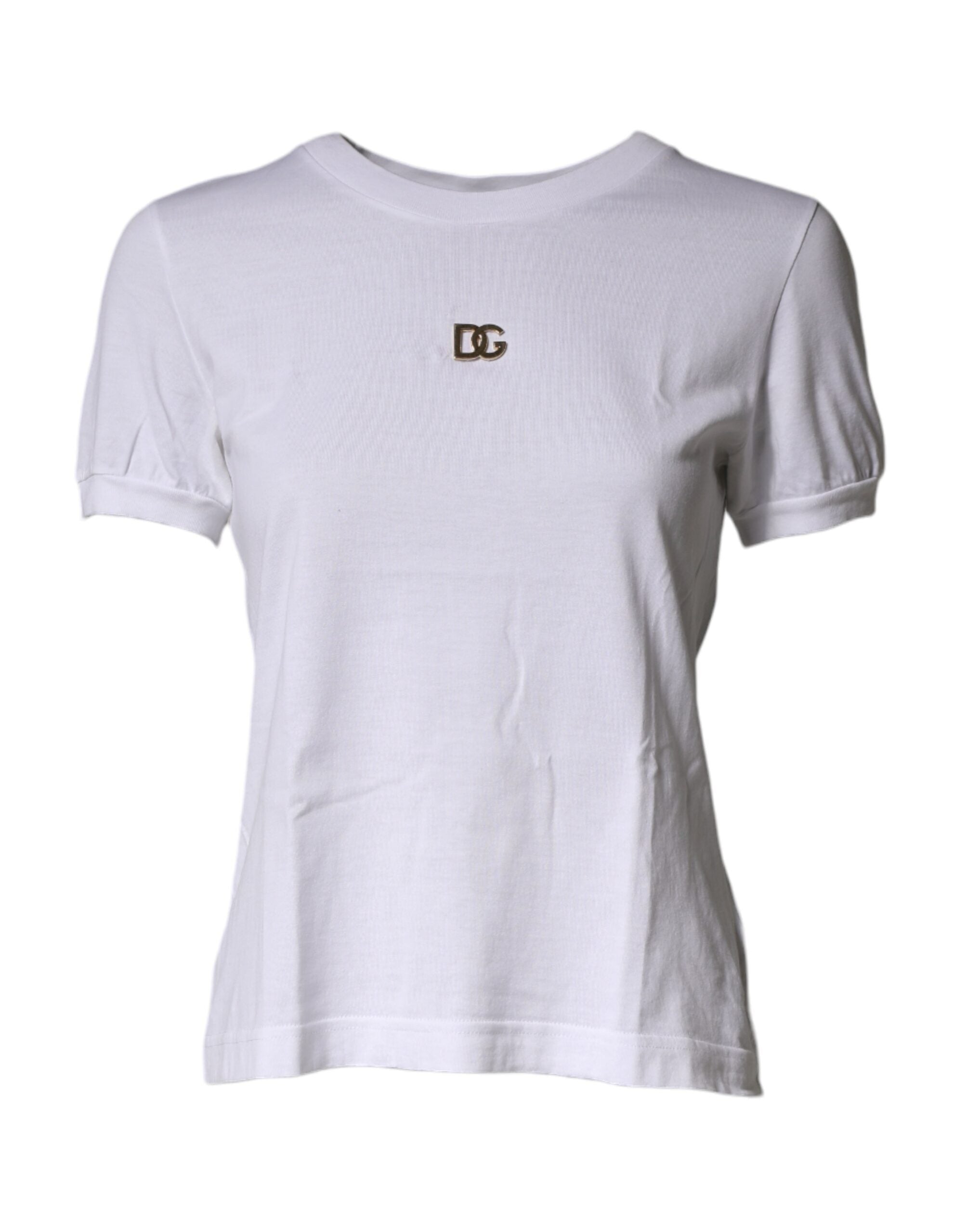 White DG Logo Crew Neck Short Sleeves T-shirt