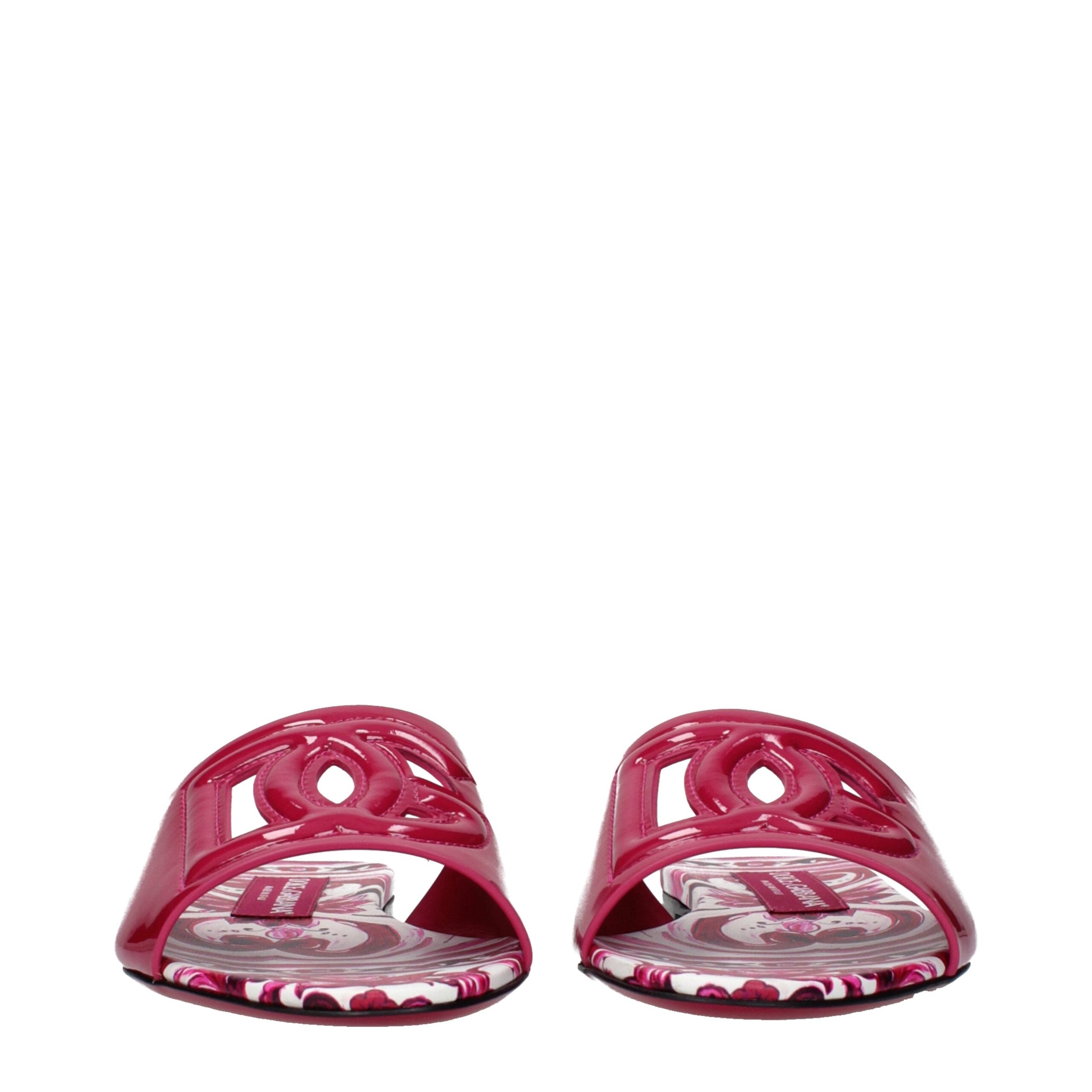 Pink Leather Slippers