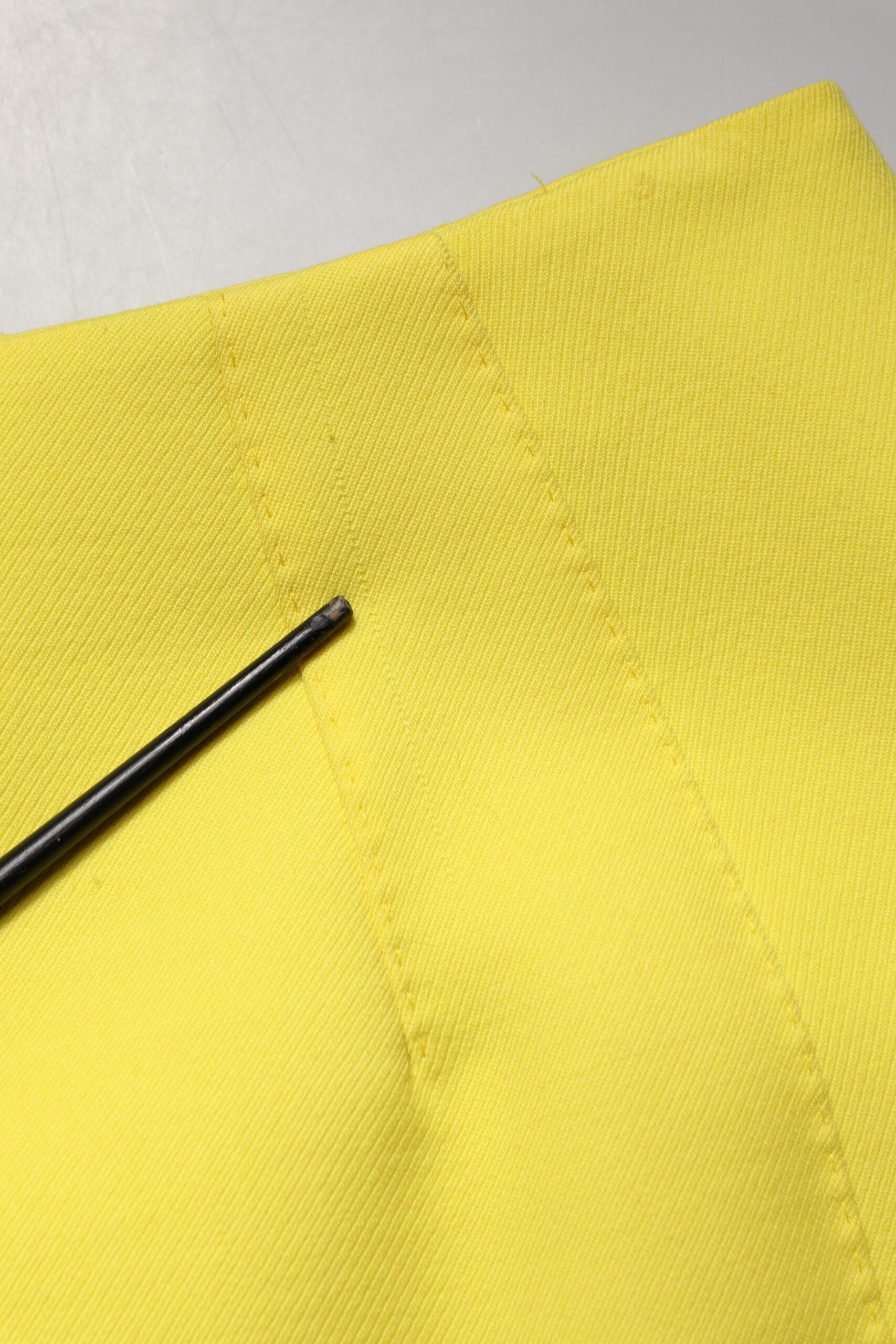 Yellow Wool Buttoned High Waist Mini Skirt