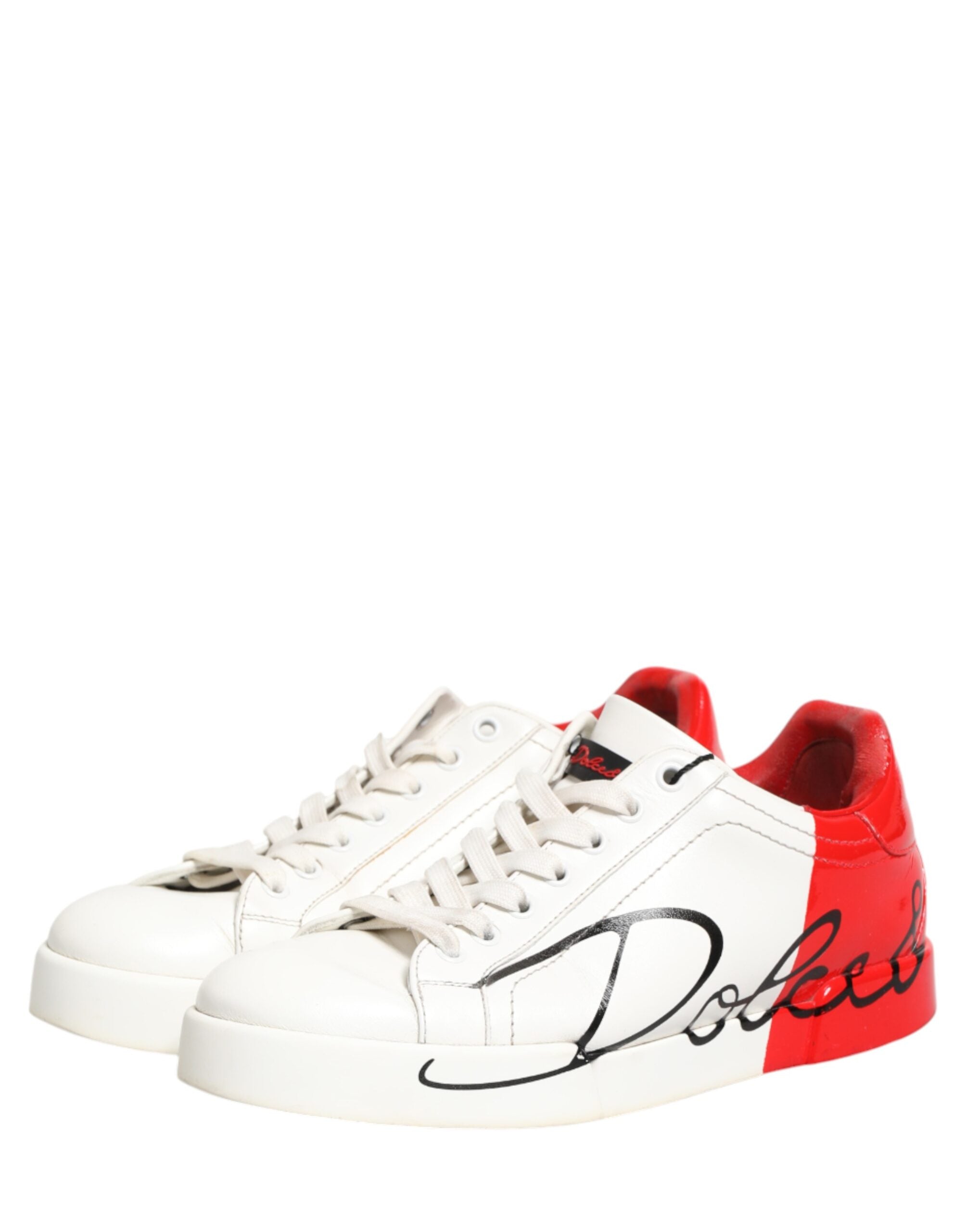 White Red Portofino Low Top Men Sneakers Shoes