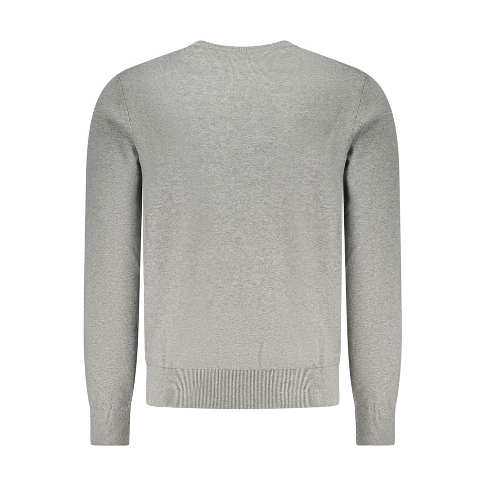 Gray Cotton Men Sweater