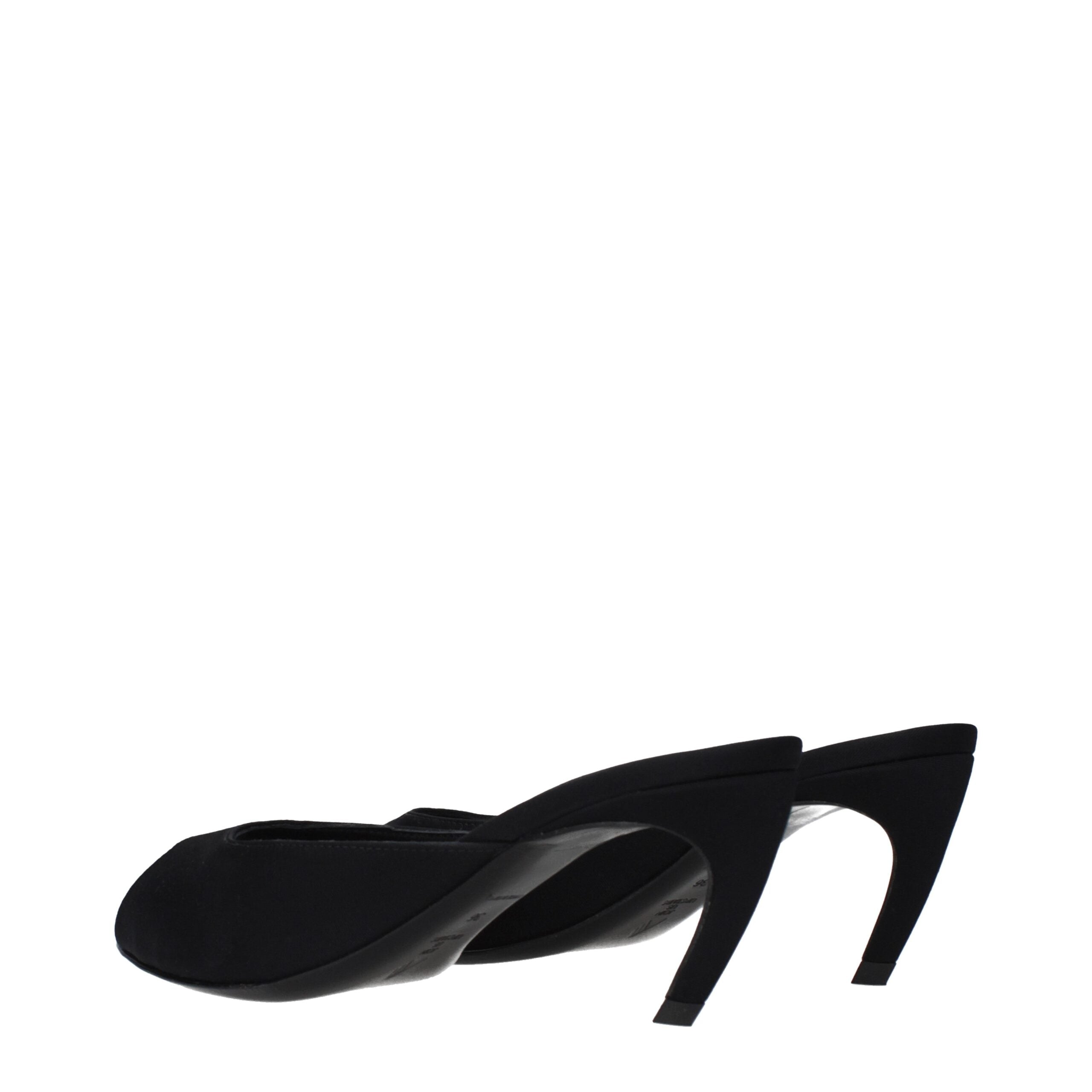 Black Fabric Sandals