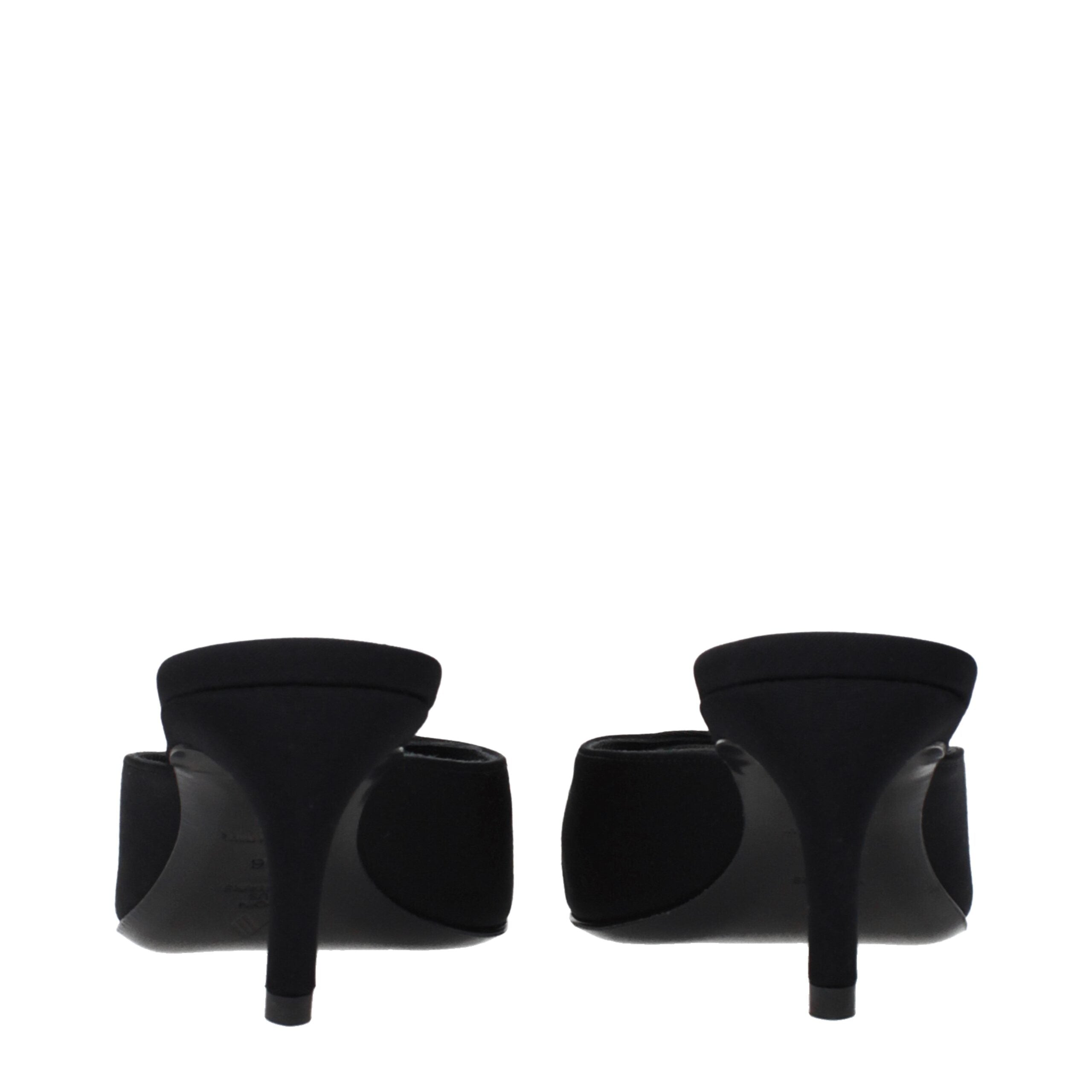 Black Fabric Sandals