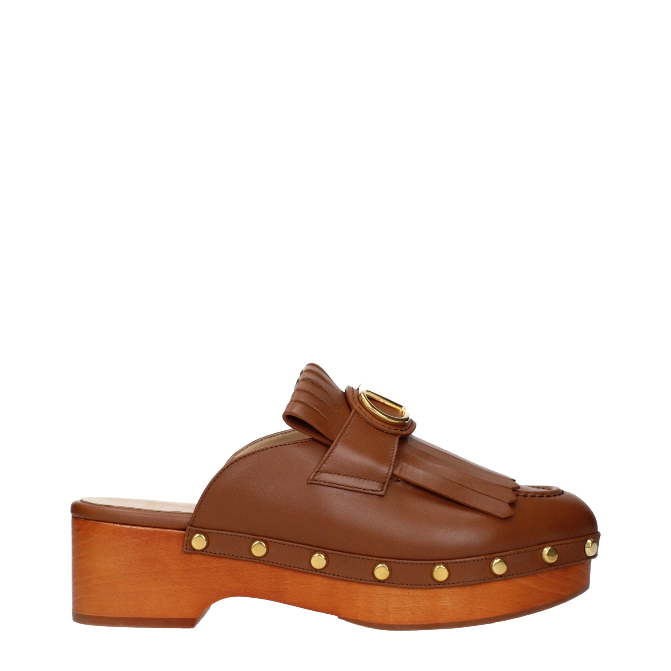 Brown Leather Slippers