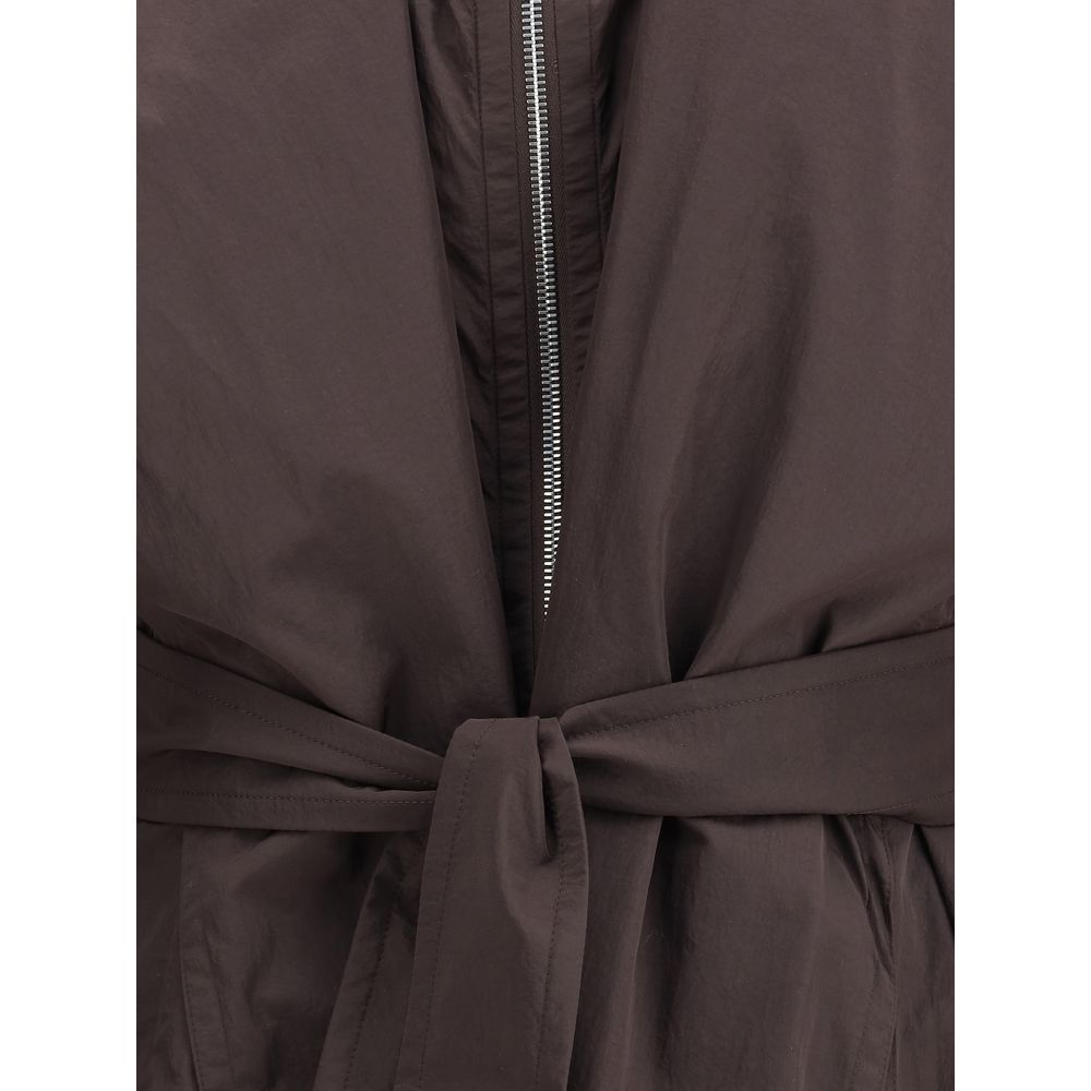 Brown Polyamide Trench Coat