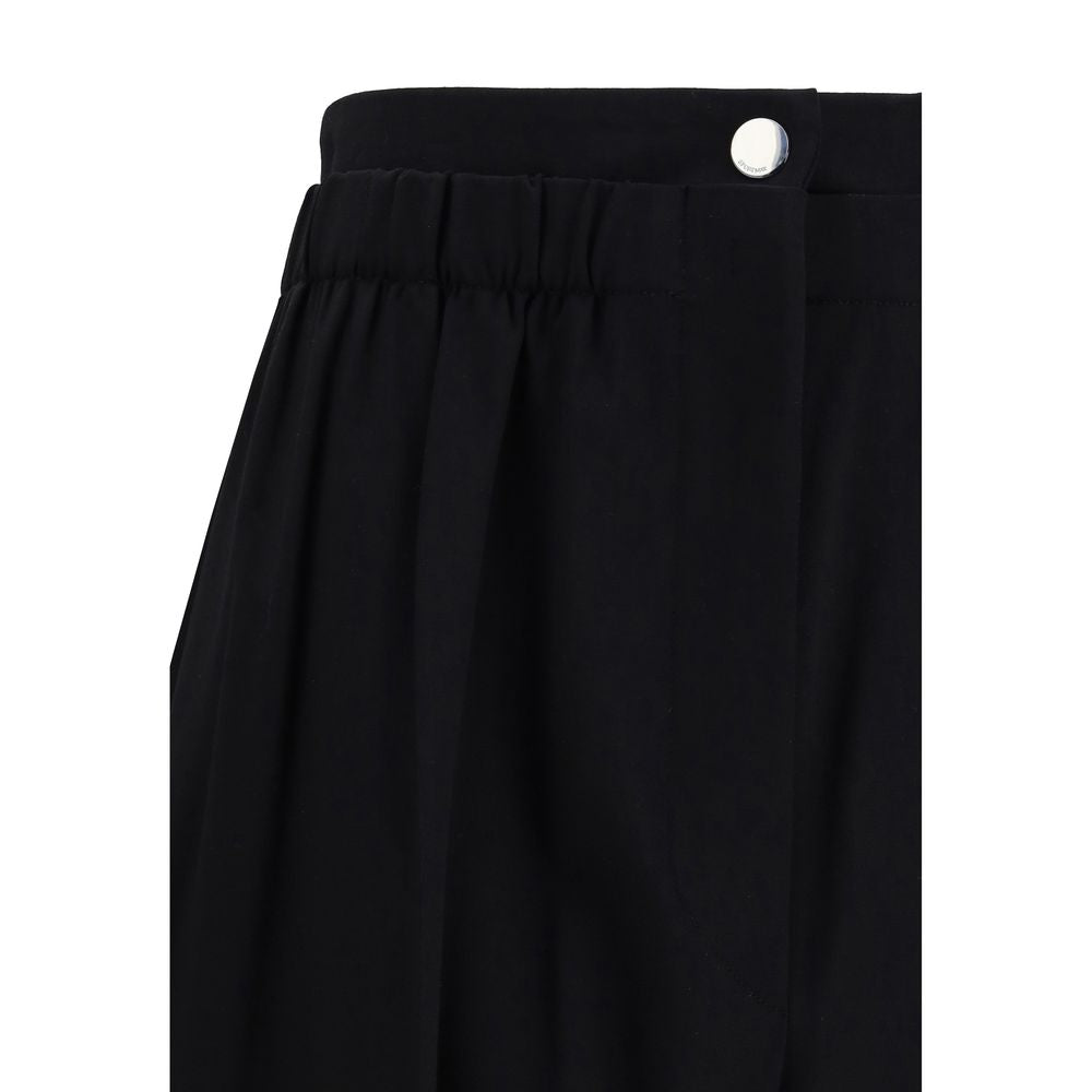 Black Fleece Wool Casual Pants
