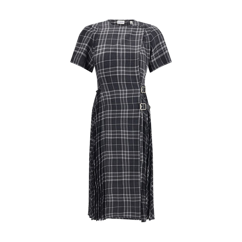 Gray Polyester Casual Dress