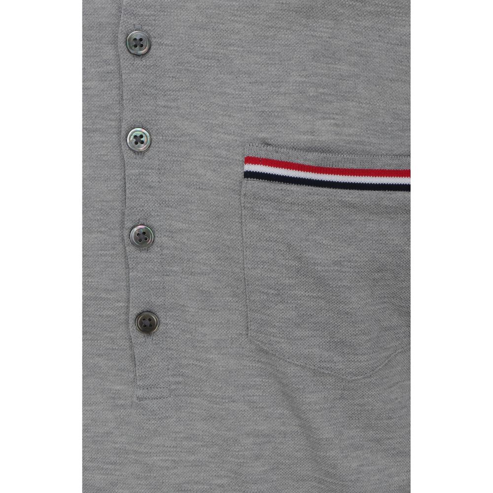 Gray Cotton Polo Shirt