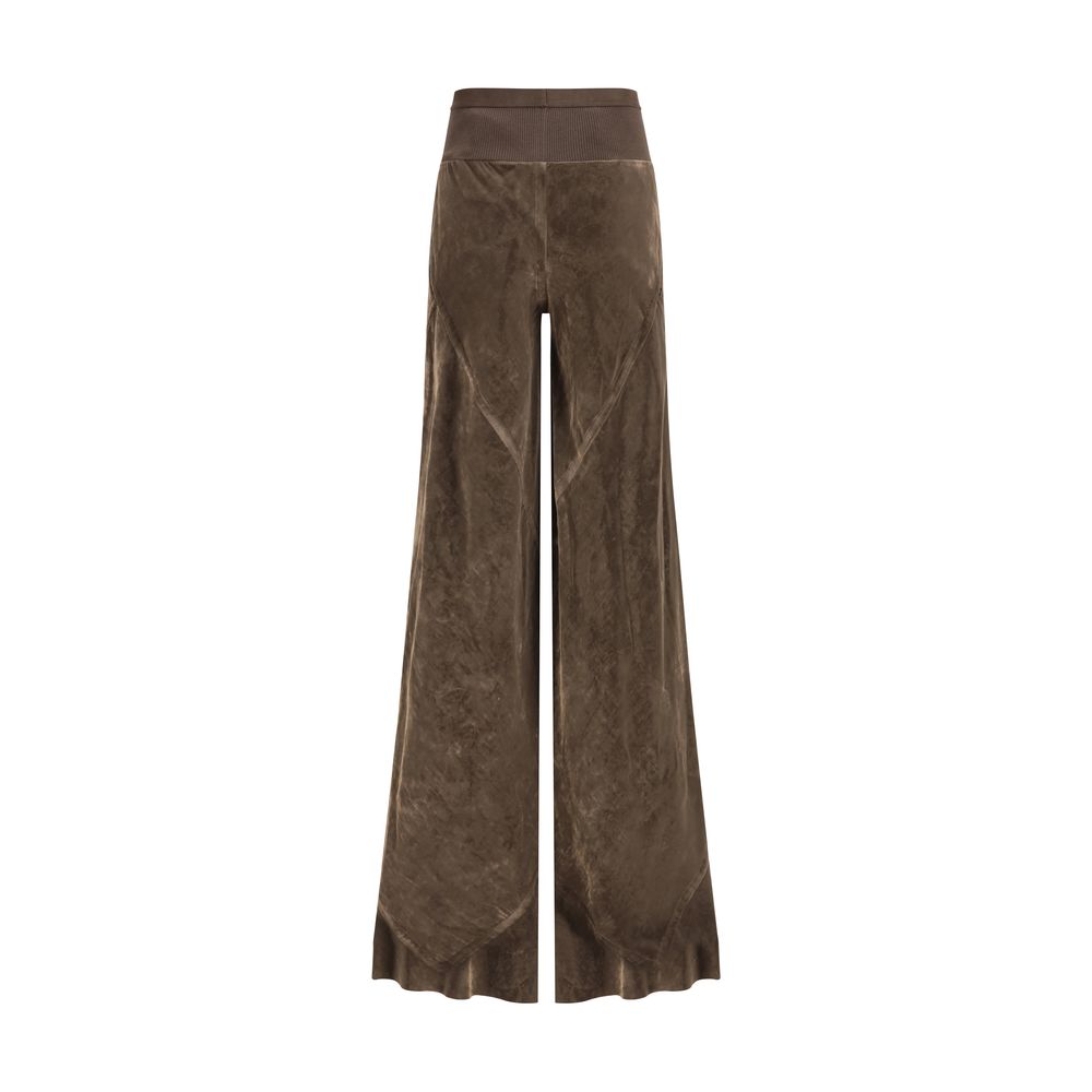 Brown Viscose Casual Pants