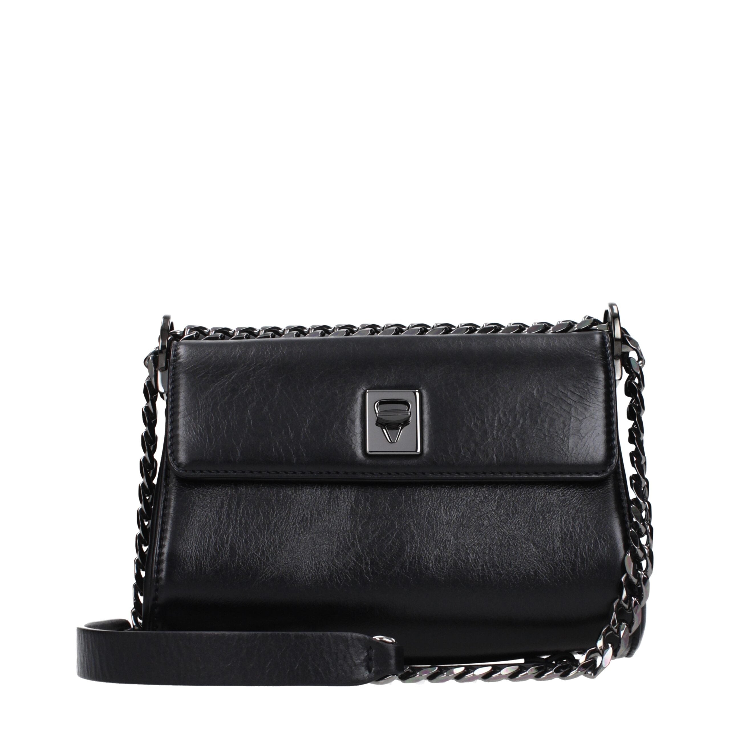 Black Leather Crossbody Bag