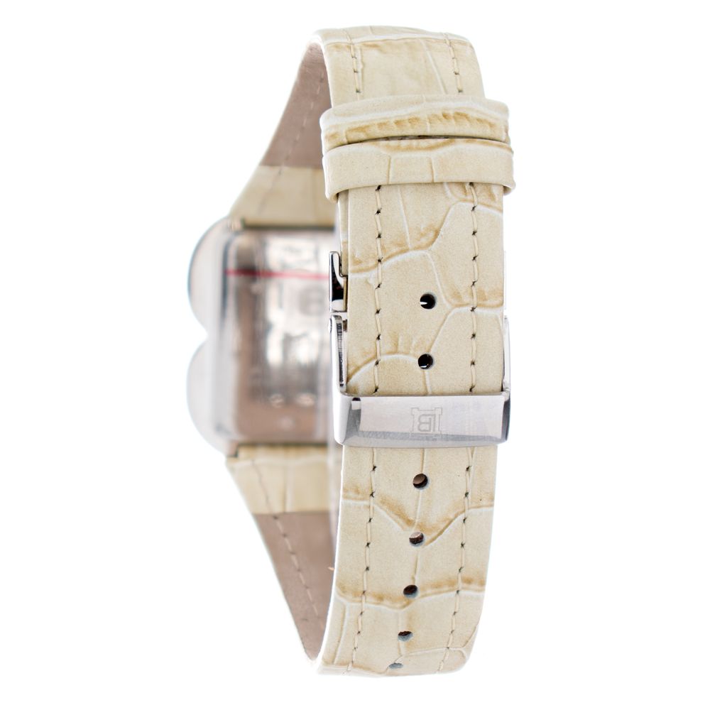 Cream Leather Dress Watch
