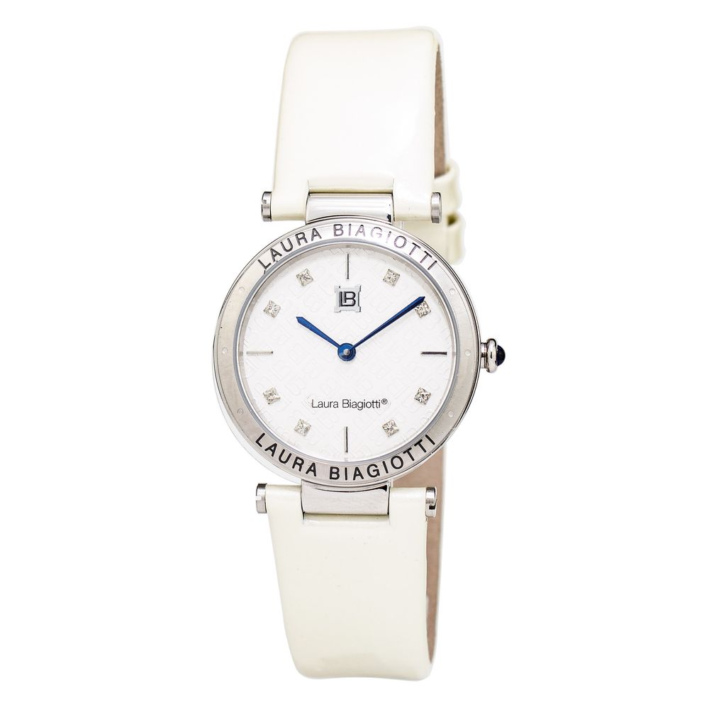 Beige Leather Dress Watch
