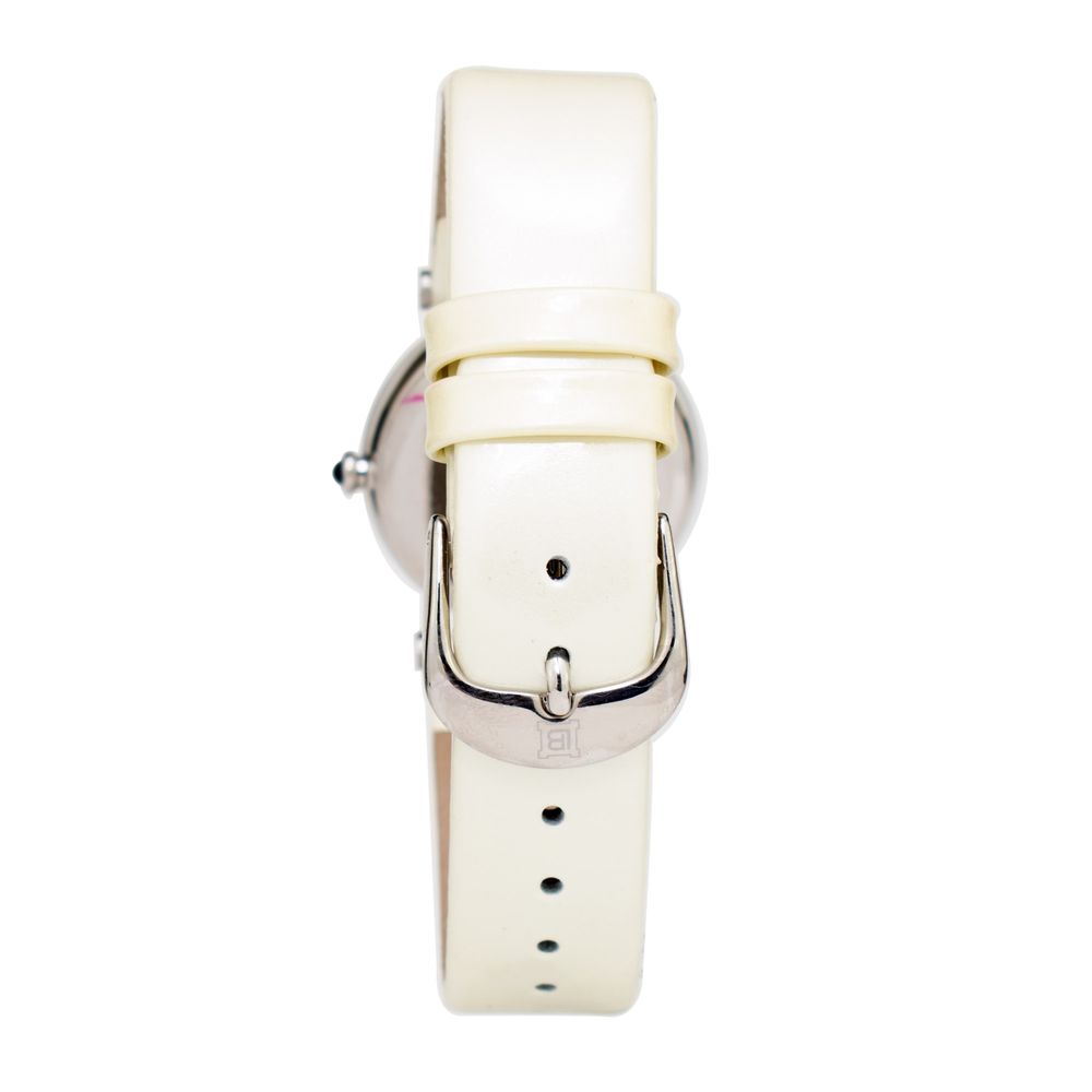 Beige Leather Dress Watch