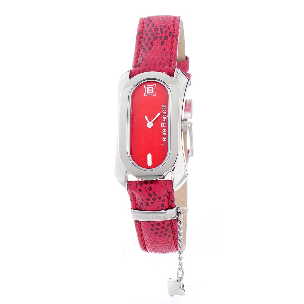 Red Leather Dress Watch