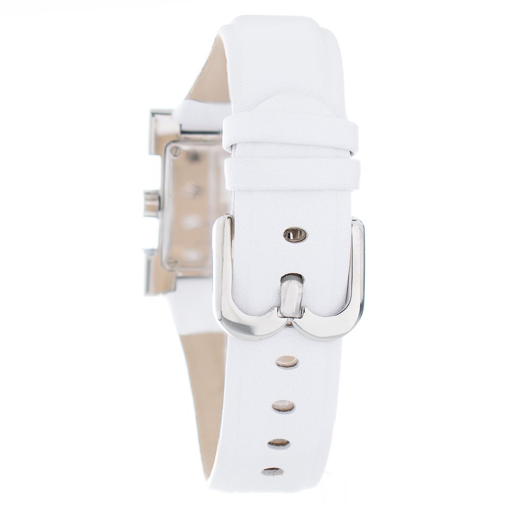 White Leather Dress Watch