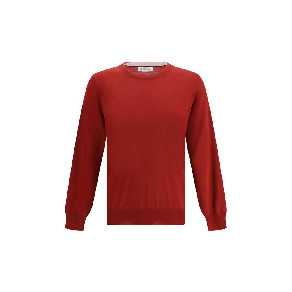 Red Fleece Wool Sweatshirt