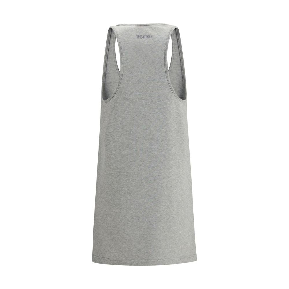 Gray Cotton Casual Dress