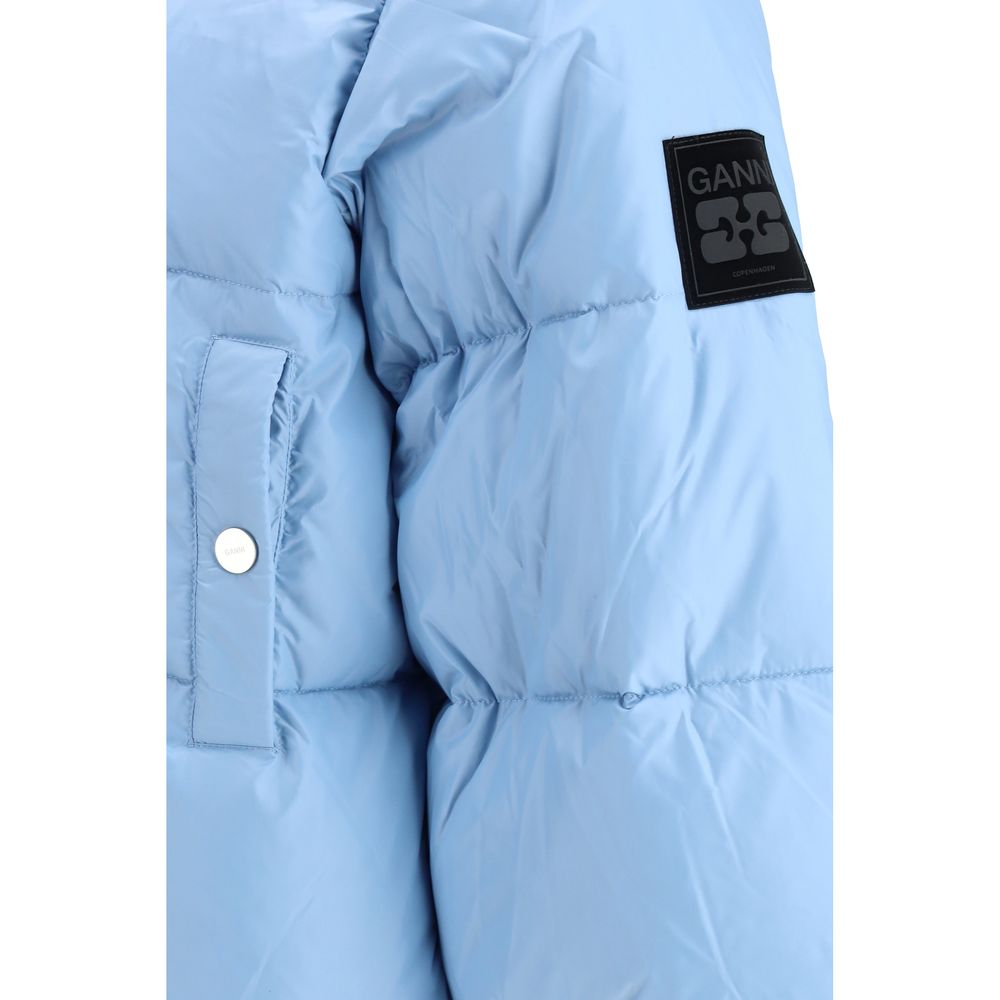 Light Blue Nylon Coat