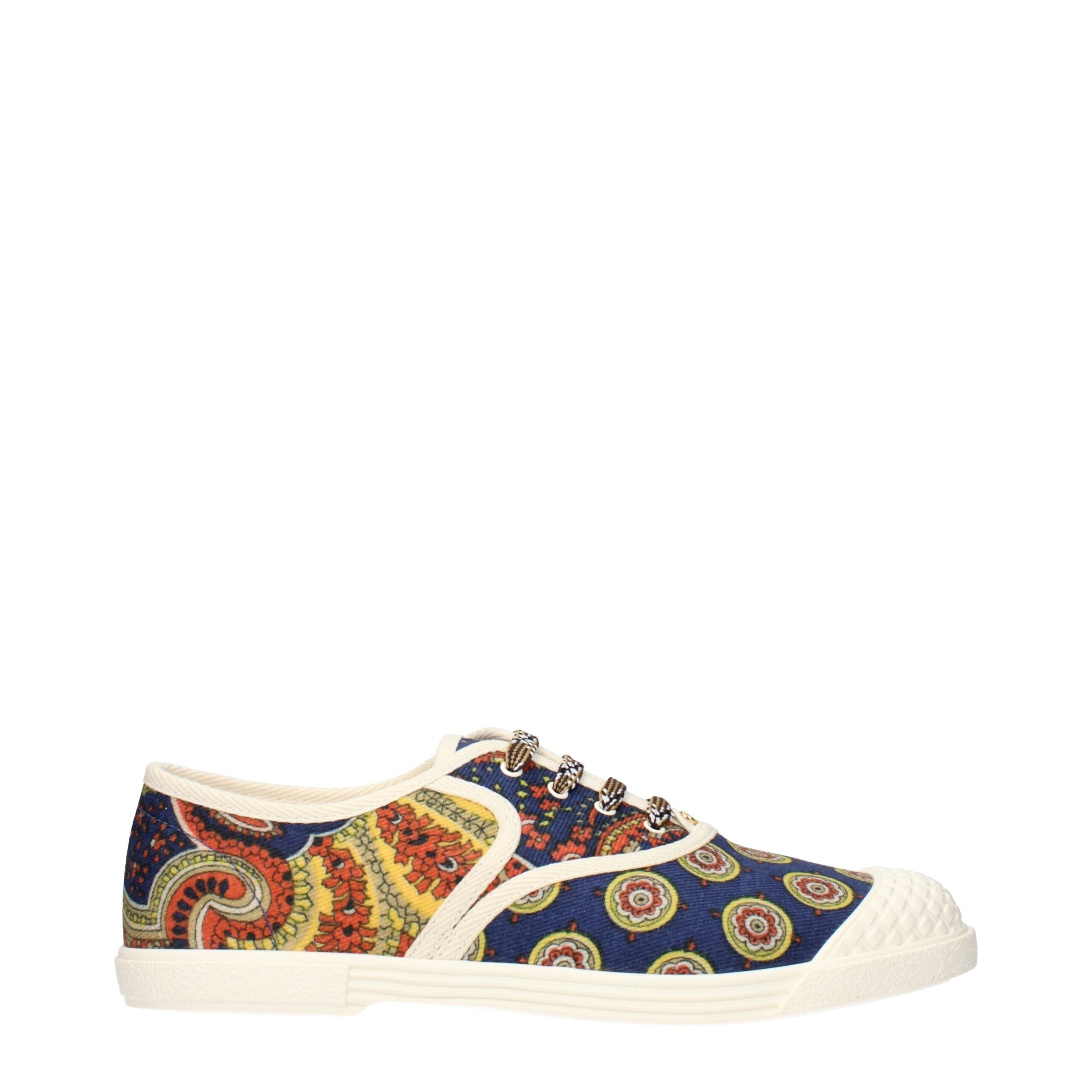 Multicolor Fabric Low Top Sneakers