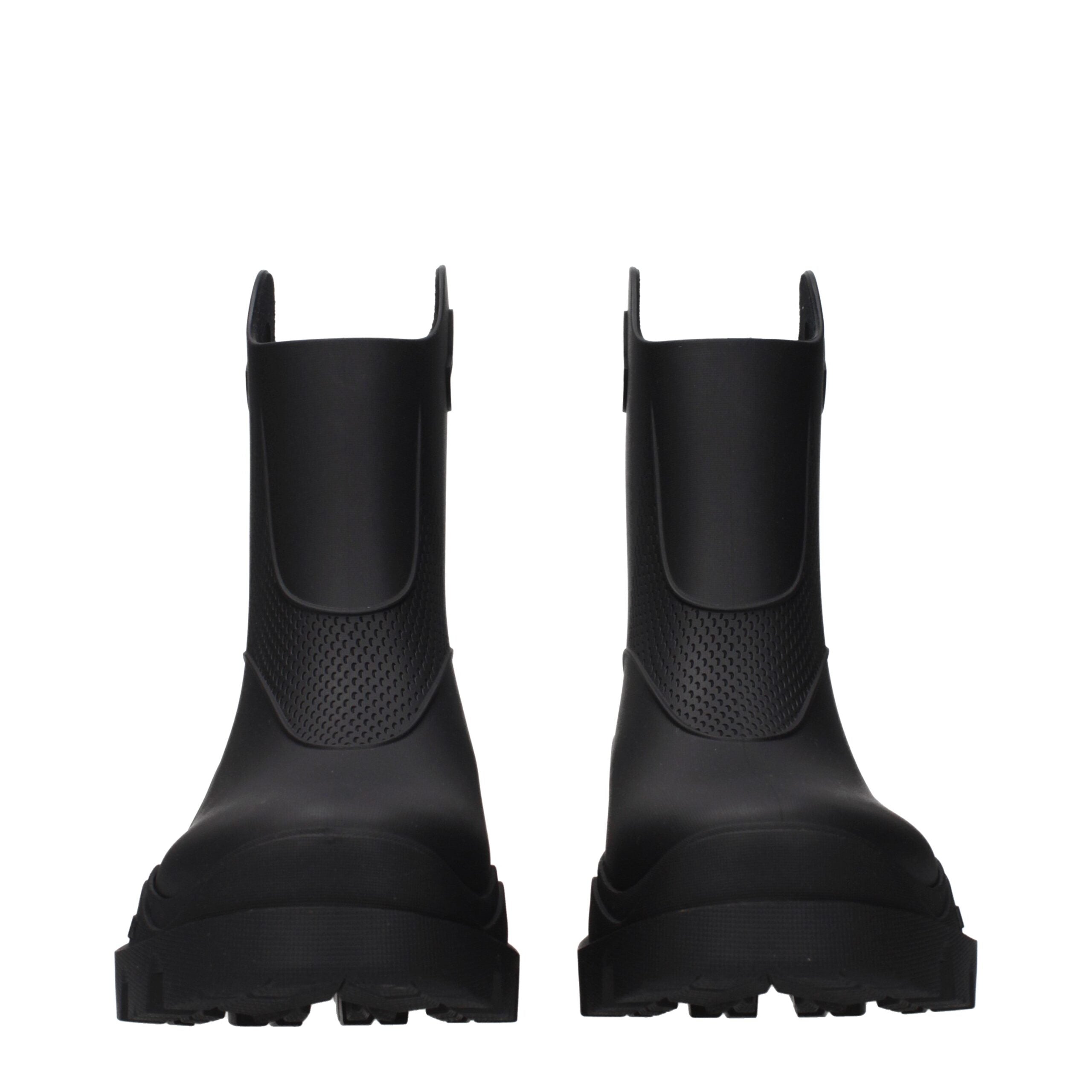 Black Cotton Ankle Boots