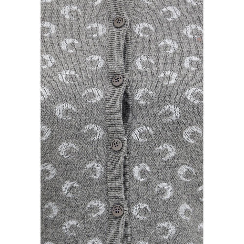 Gray Fleece Wool Cardigan