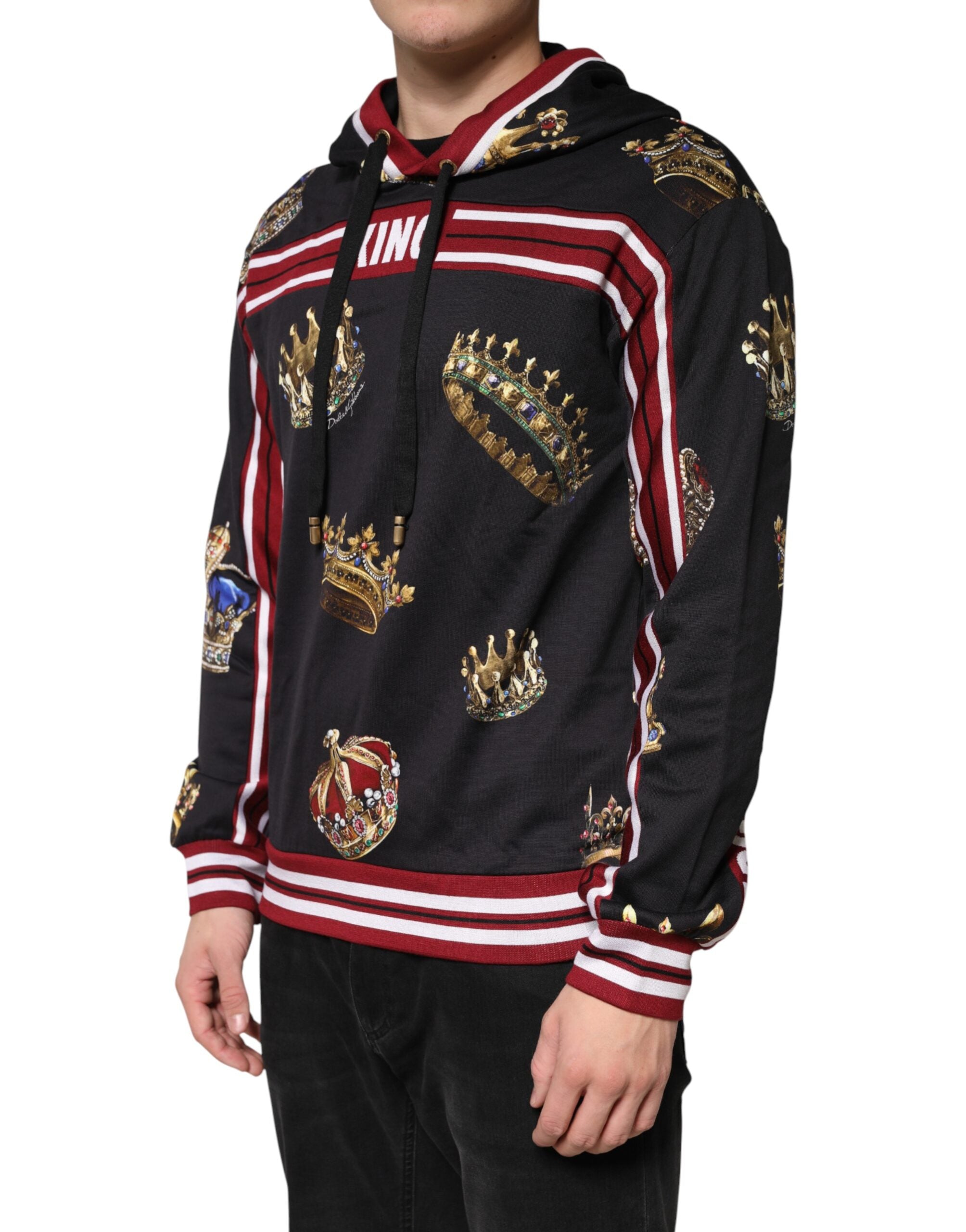 Black King Crown Hooded Sweatshirt Sweater