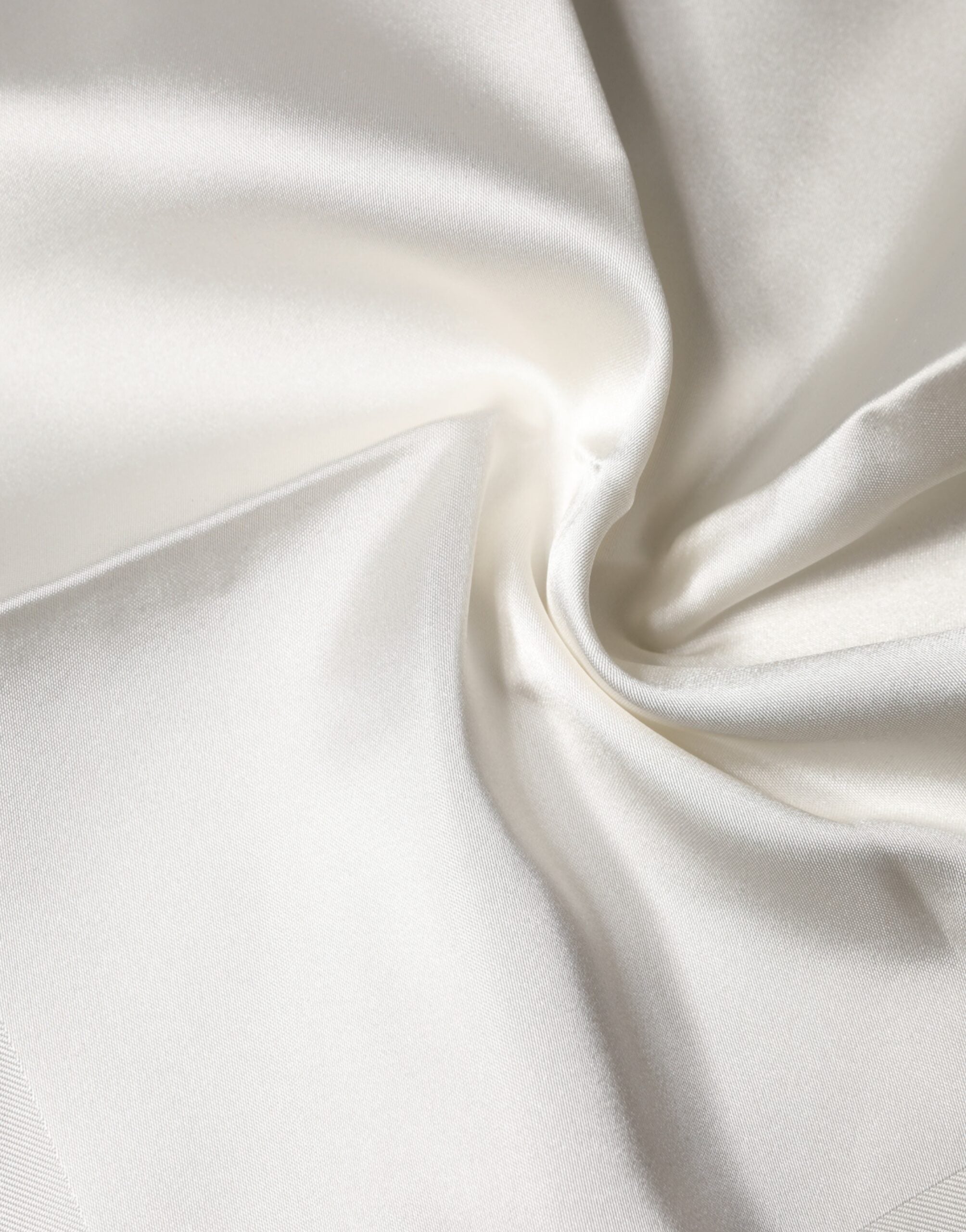 White Logo Silk Square Handkerchief Scarf