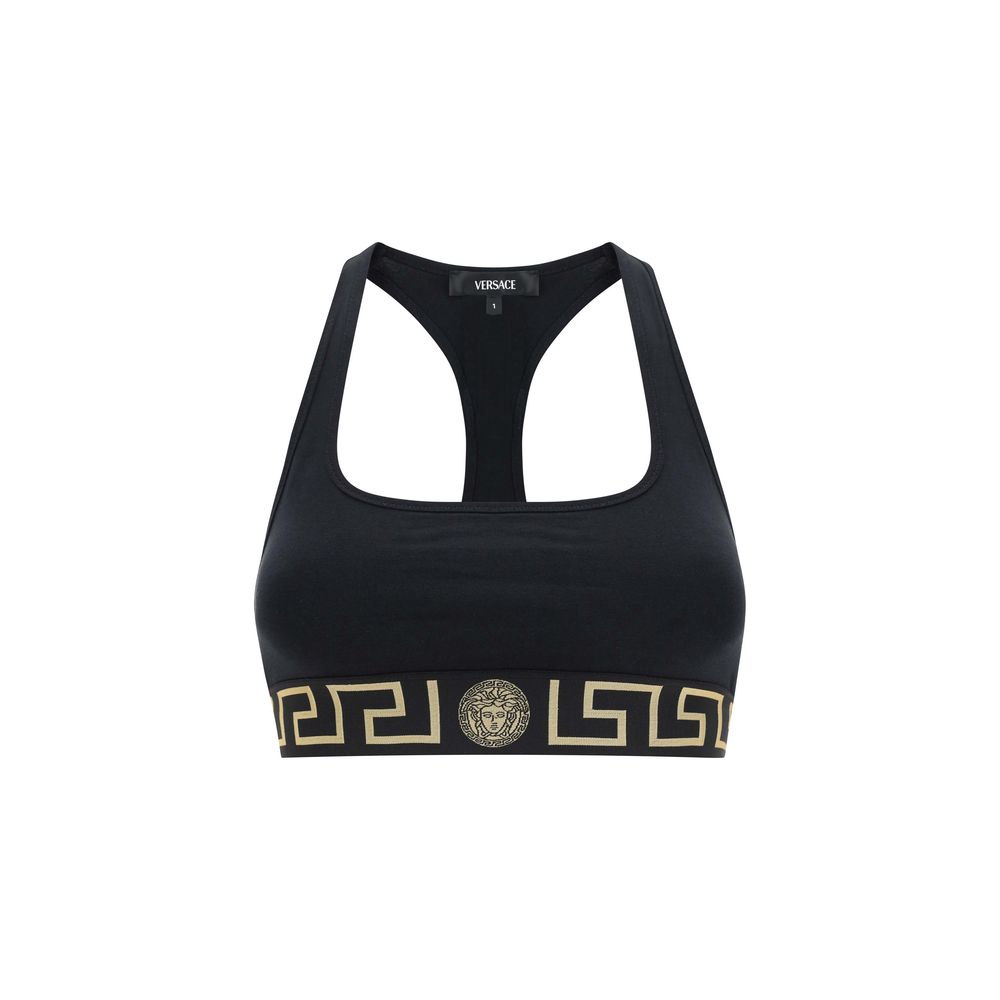 Black Cotton Sport Bra