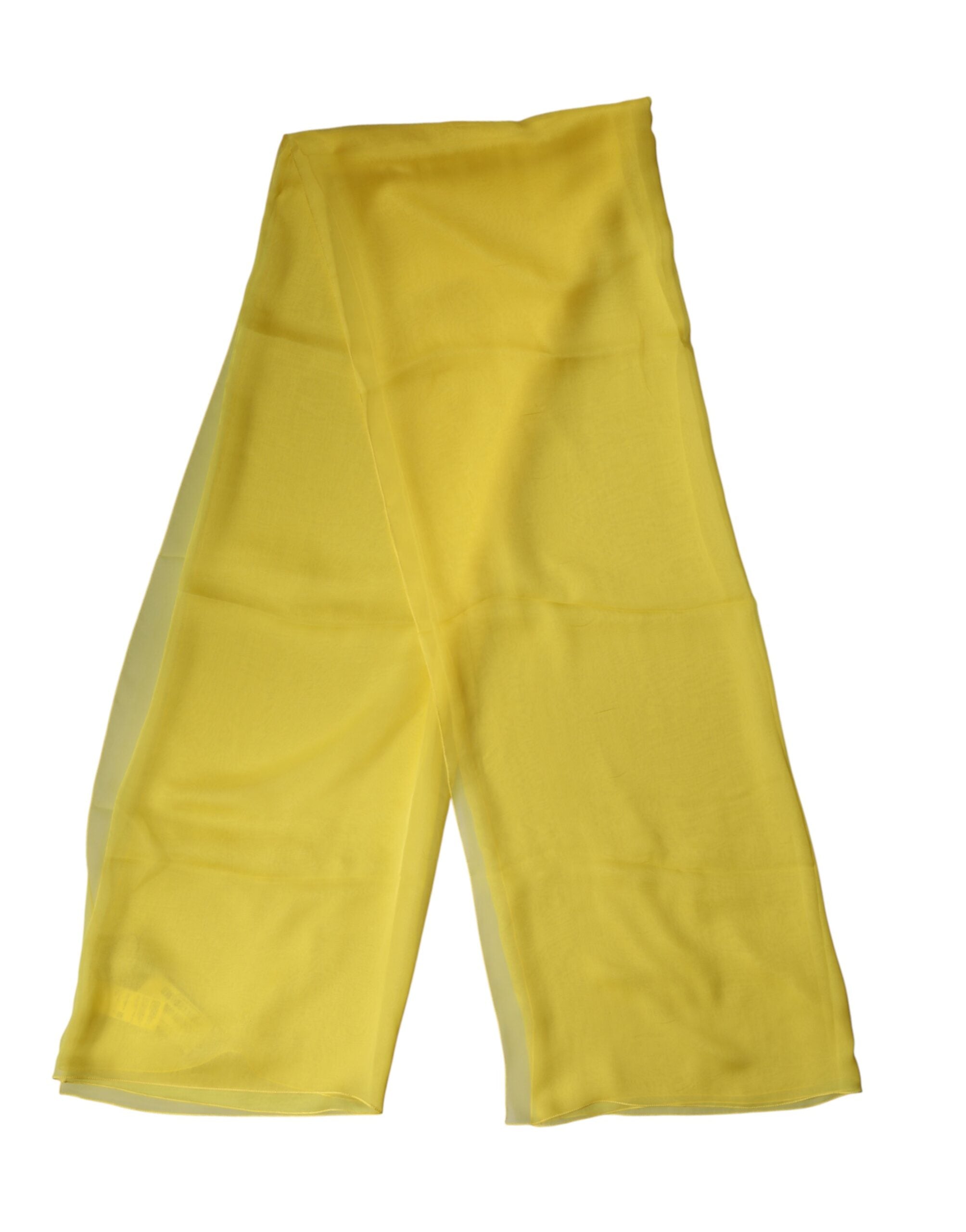 Yellow Silk Stole Neck Wrap Shawl Men 200cm x 130cm Scarf