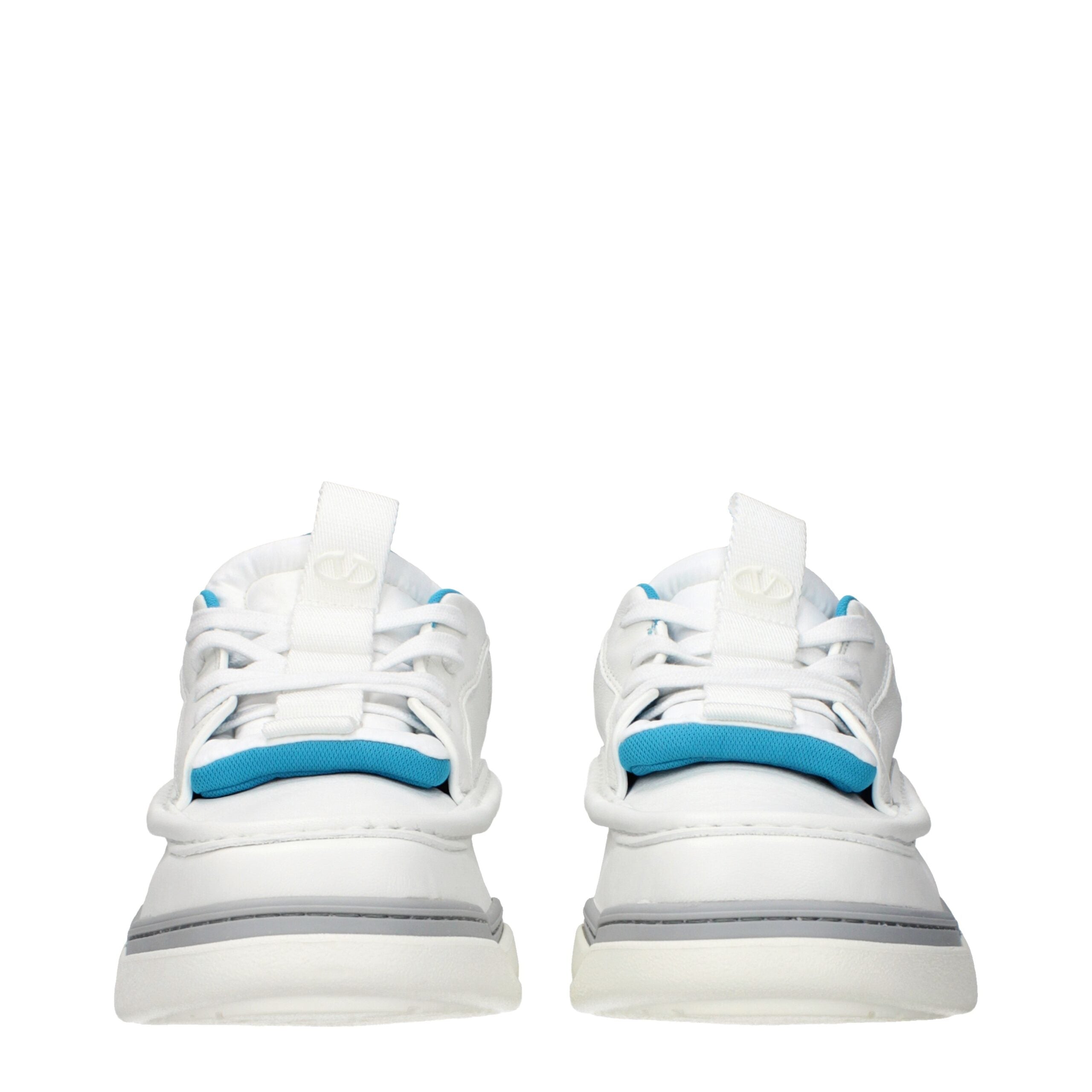 White Leather Low Top Sneakers